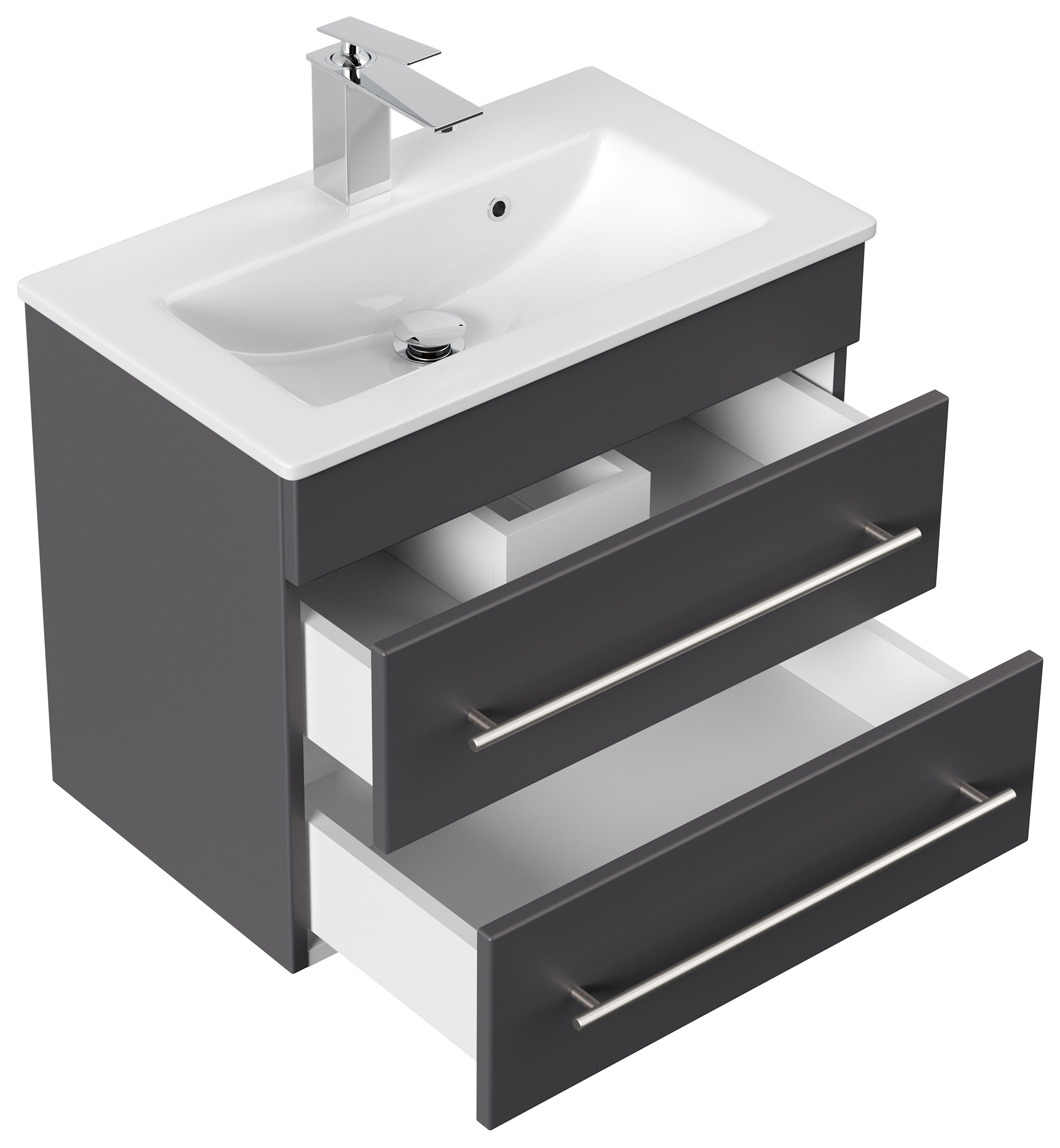 Badmöbel Mars 600 SlimLine SoftClose anthrazit Badmöbel Mars 600 SlimLine SoftClose anthrazit