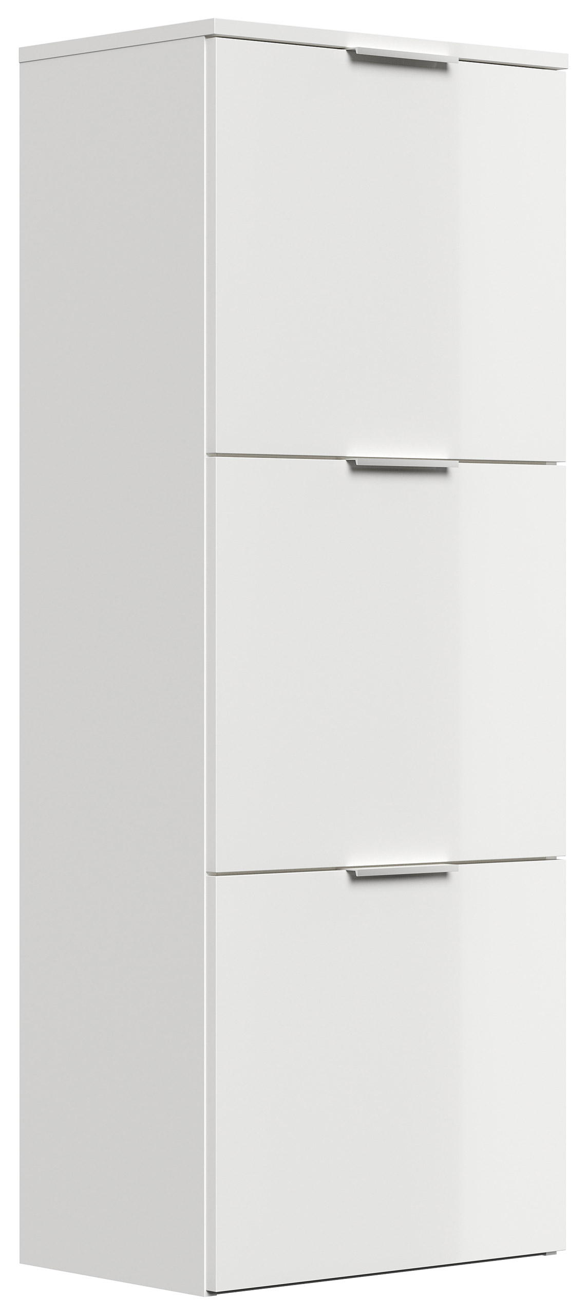 Schuhschrank Domus-L 3 Klappen 12 Paar Schuhe lackiert Weiß Hgl