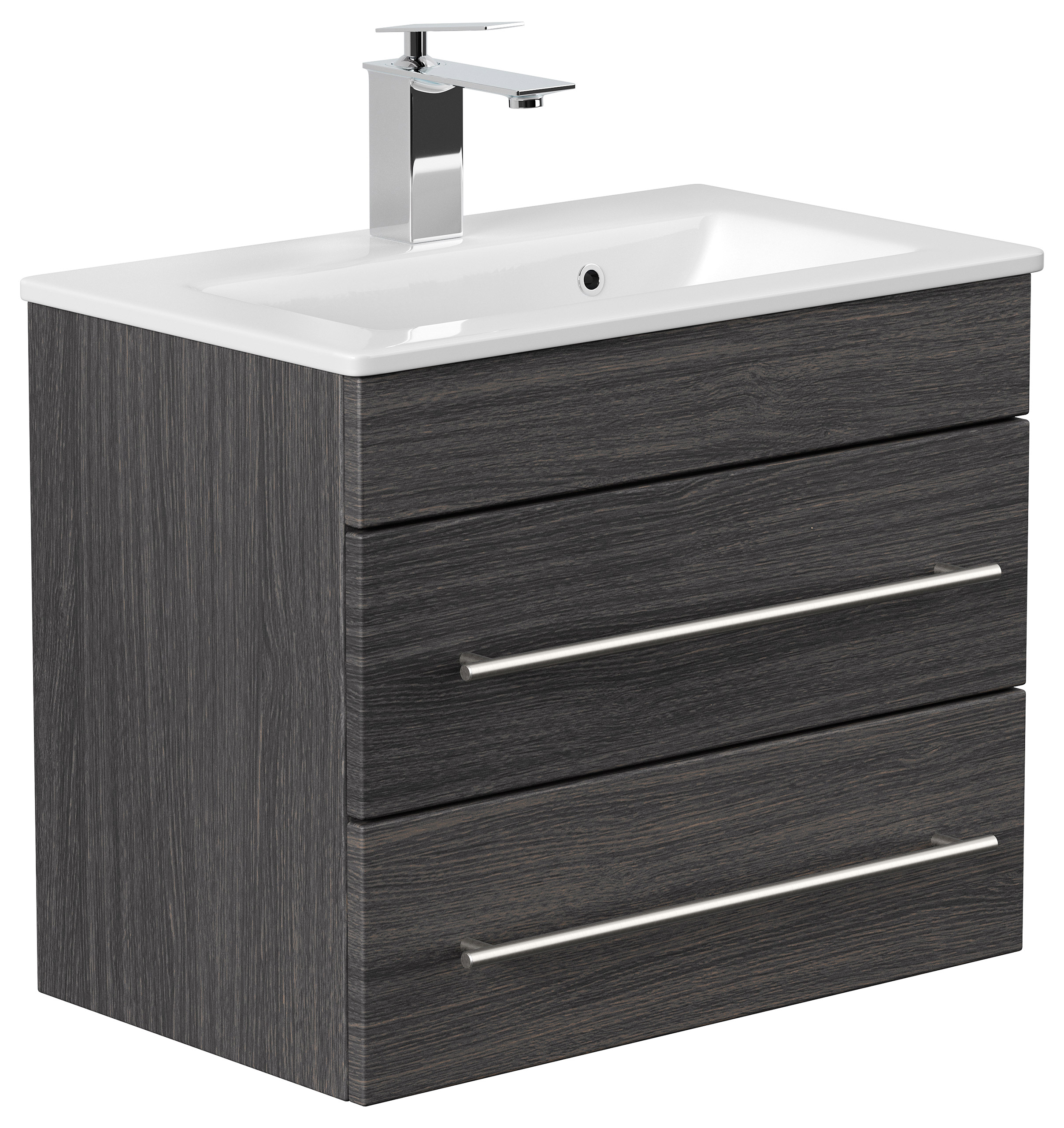 Badmöbel Mars 600 SlimLine SoftClose anthrazit gemasert Badmöbel Mars 600 SlimLine SoftClose anthrazit gemasert