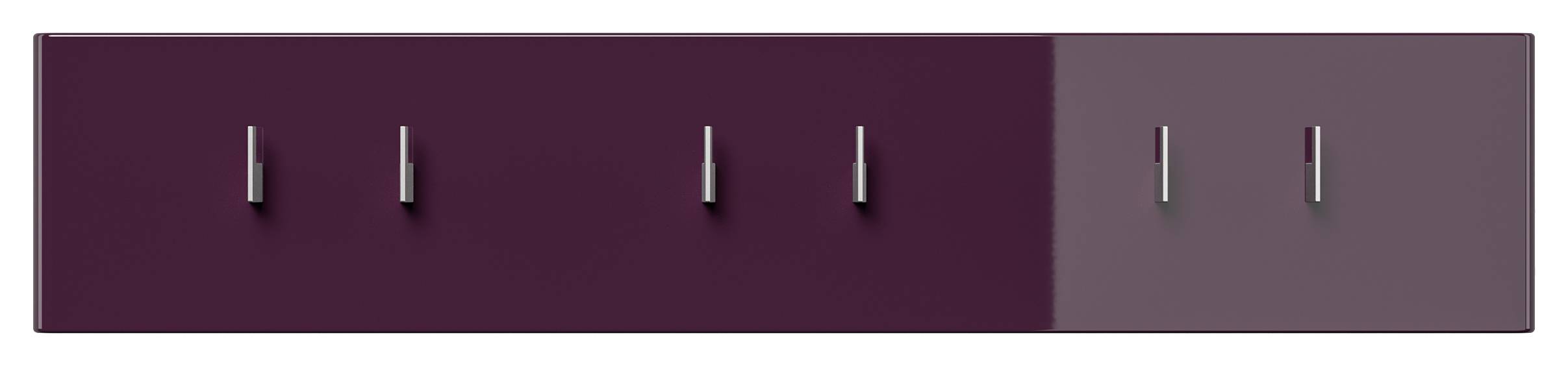 Garderobe Emotion 6 Haken 100x20 cm Brombeer