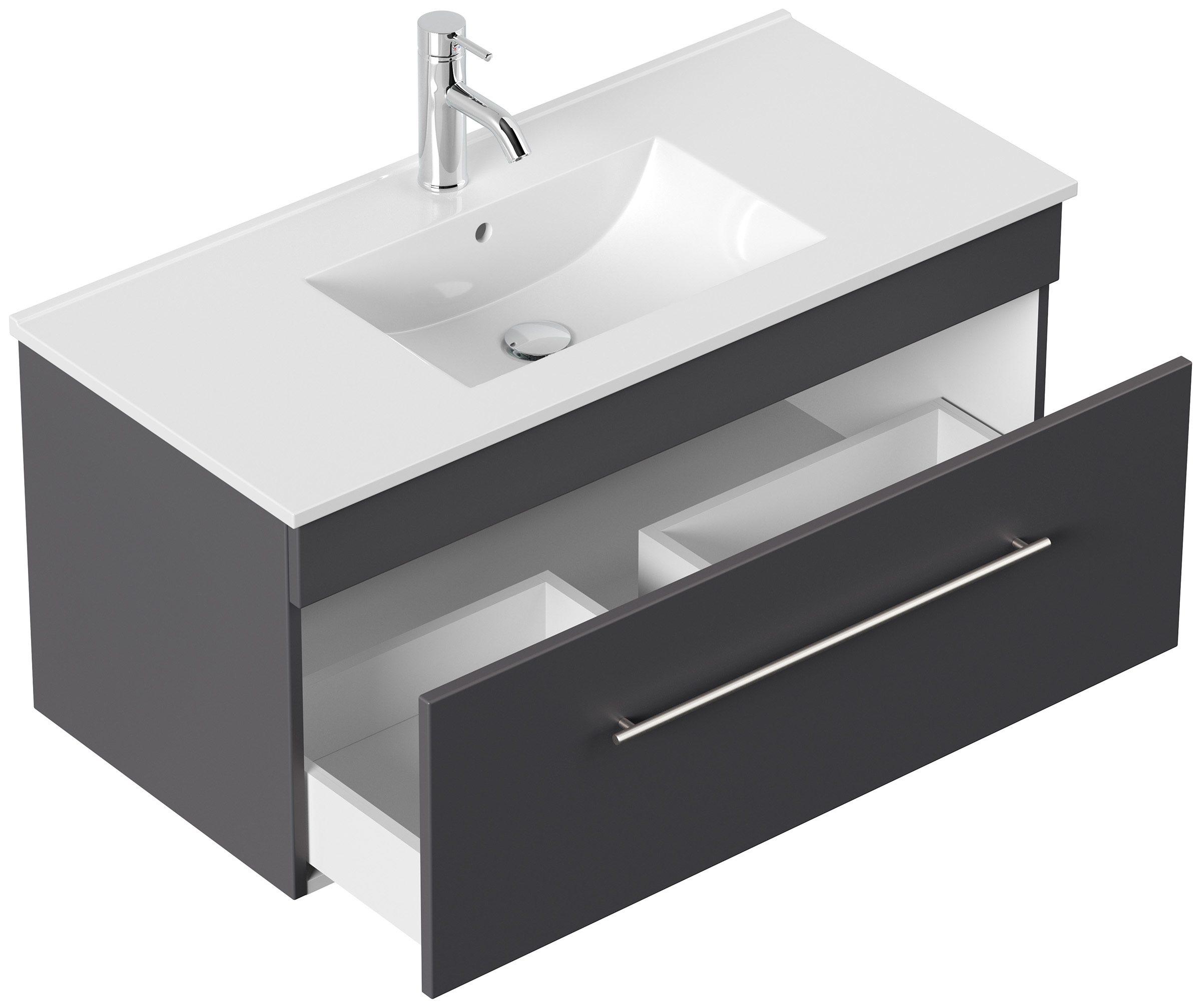 Badmöbel Linea 100cm SoftClose anthrazit