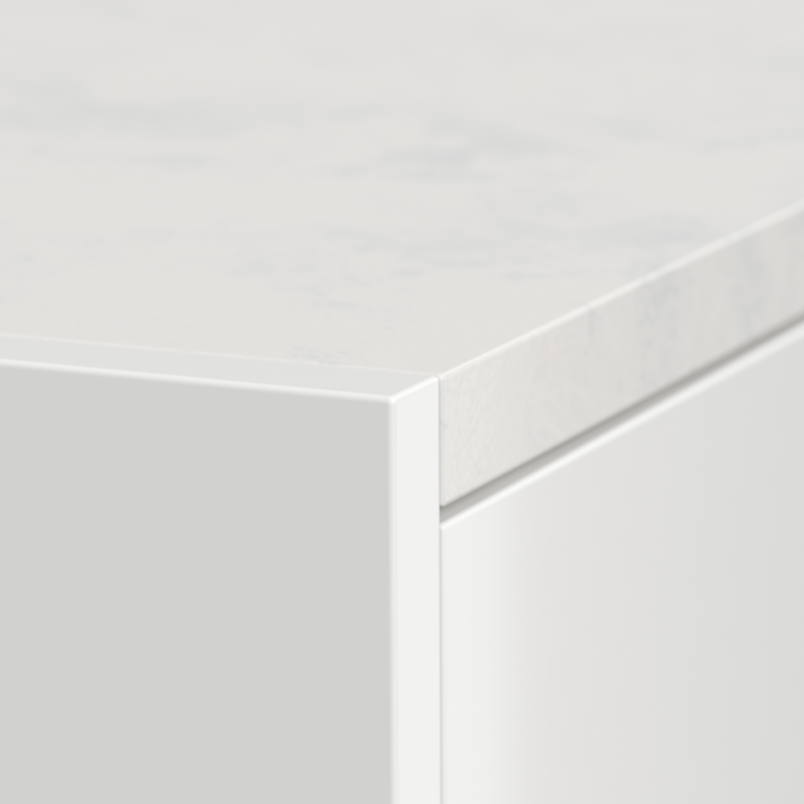 Premium Schuhschrank Alba-XL Quarztop 3 Türen 18 Paar Weiss Hochglanz