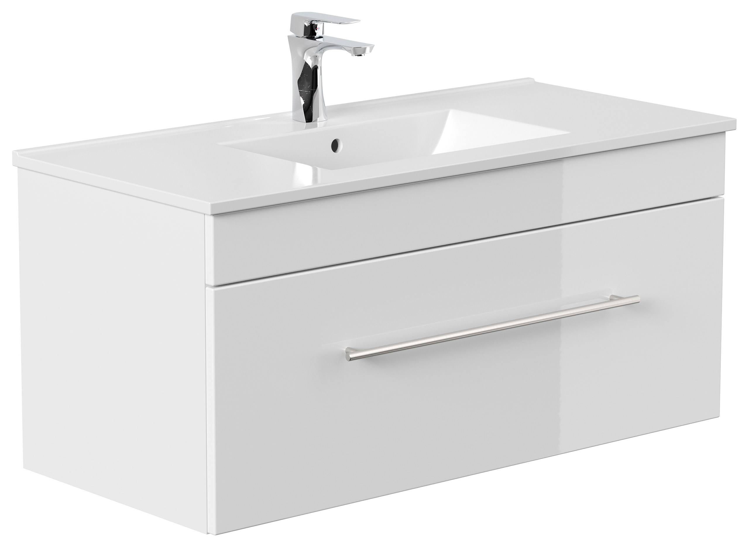 Badmöbel-Set SANTINI 100 (2-teilig) Front weiß hochglanz