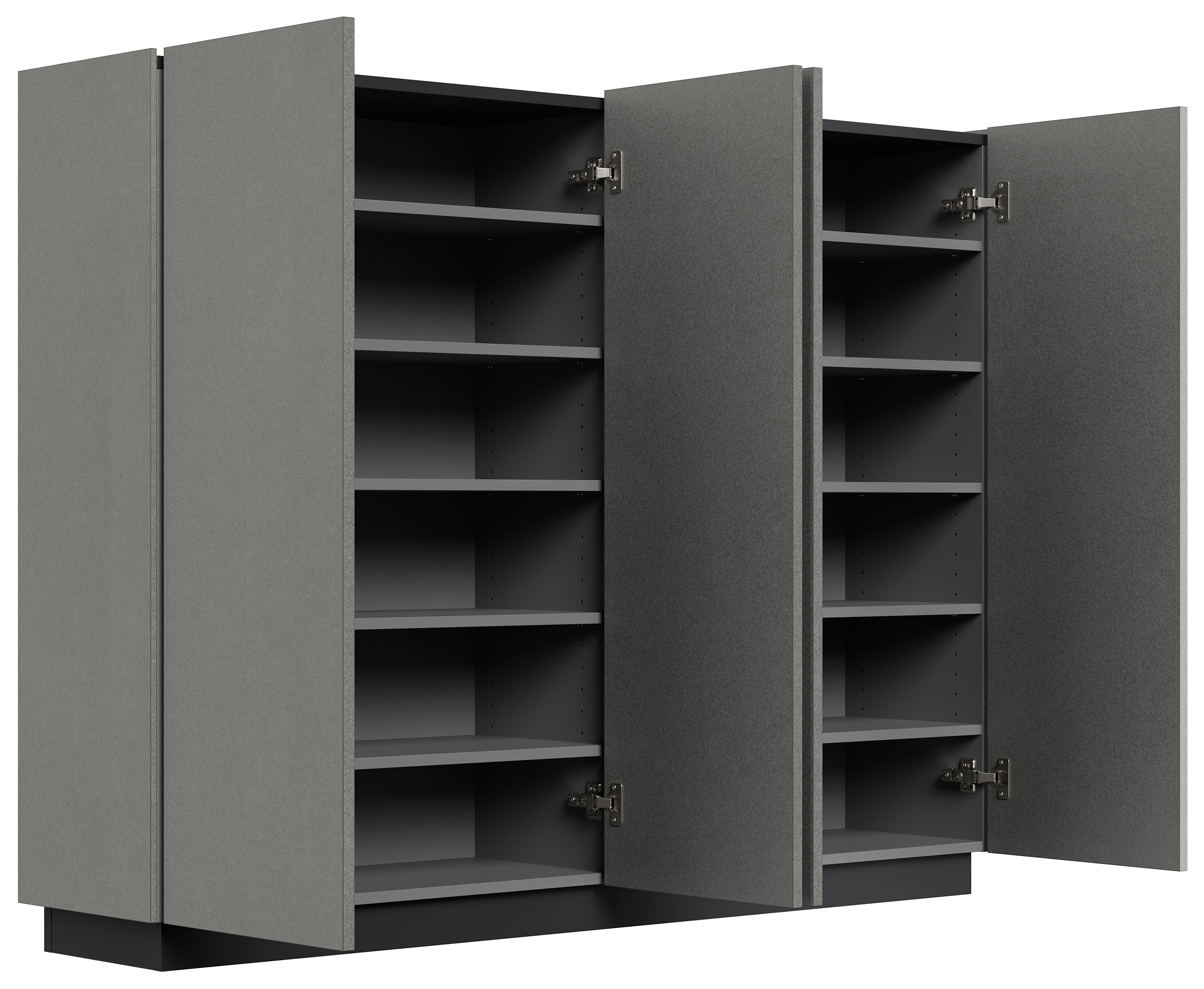 Raumwunder Schuhschrank Alius-XL 4 Türen 36 Paar Asche