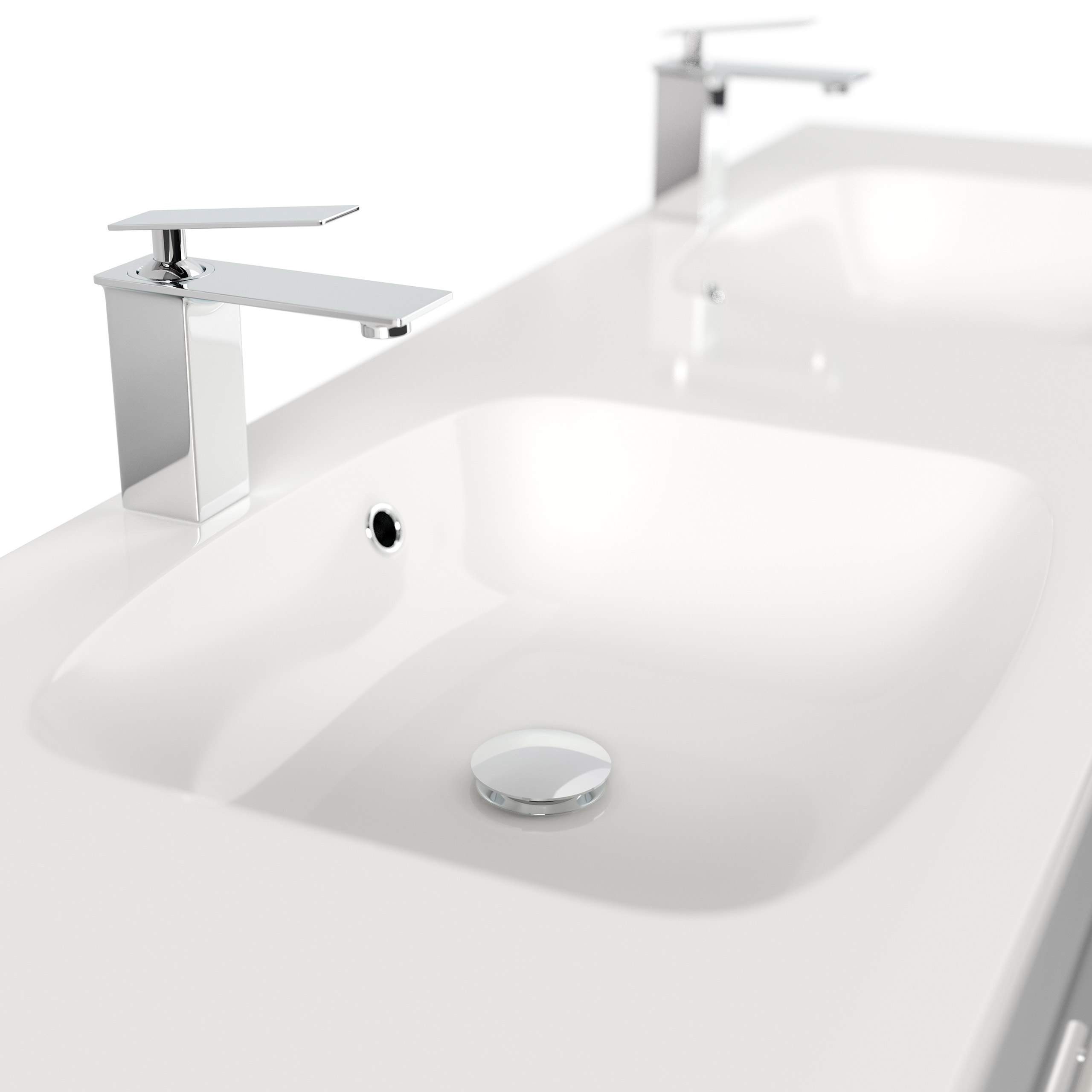 Badmöbel Colossos 160 SoftClose weiss hochglanz