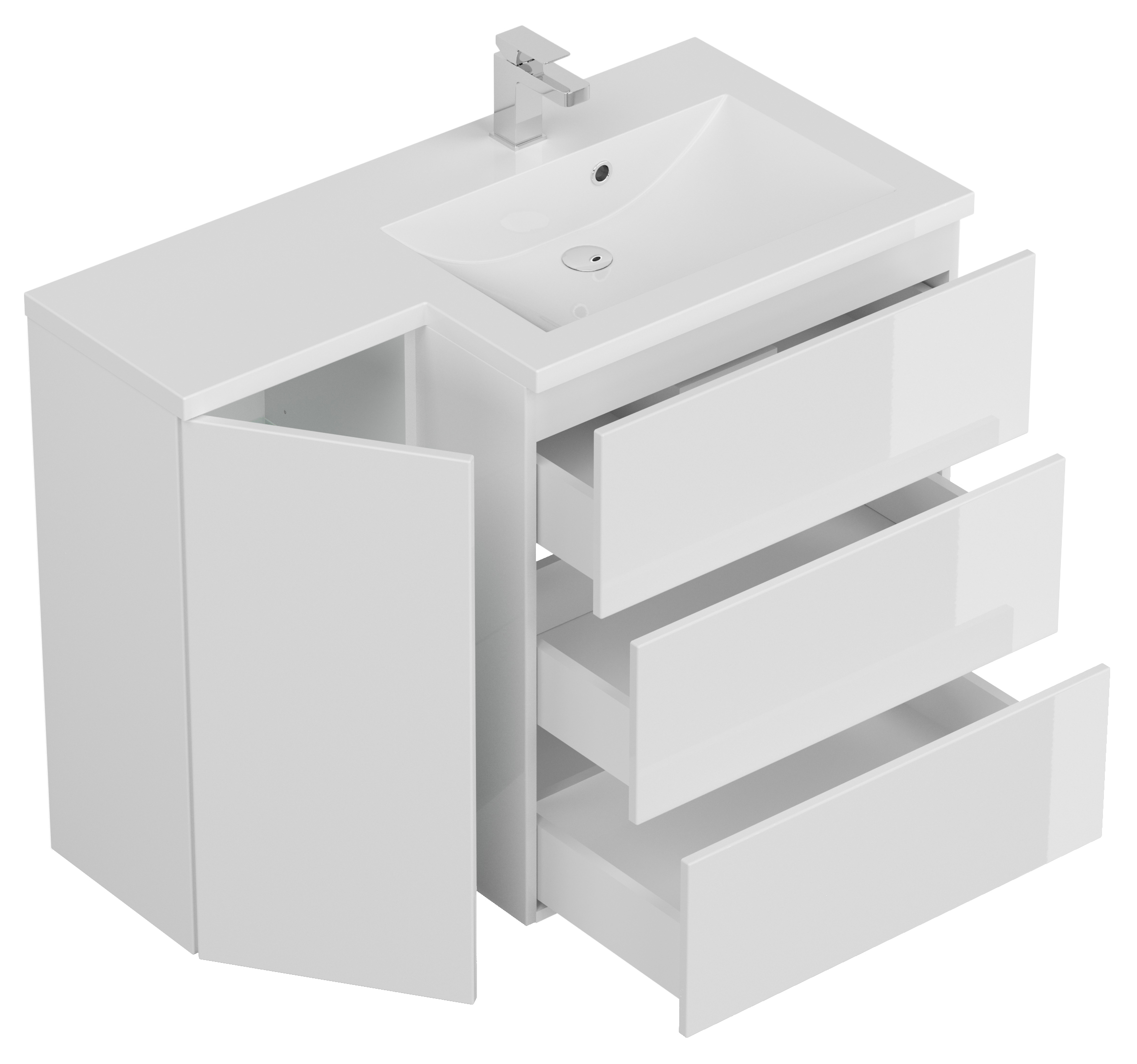 Badblock Adelia links SoftClose beton