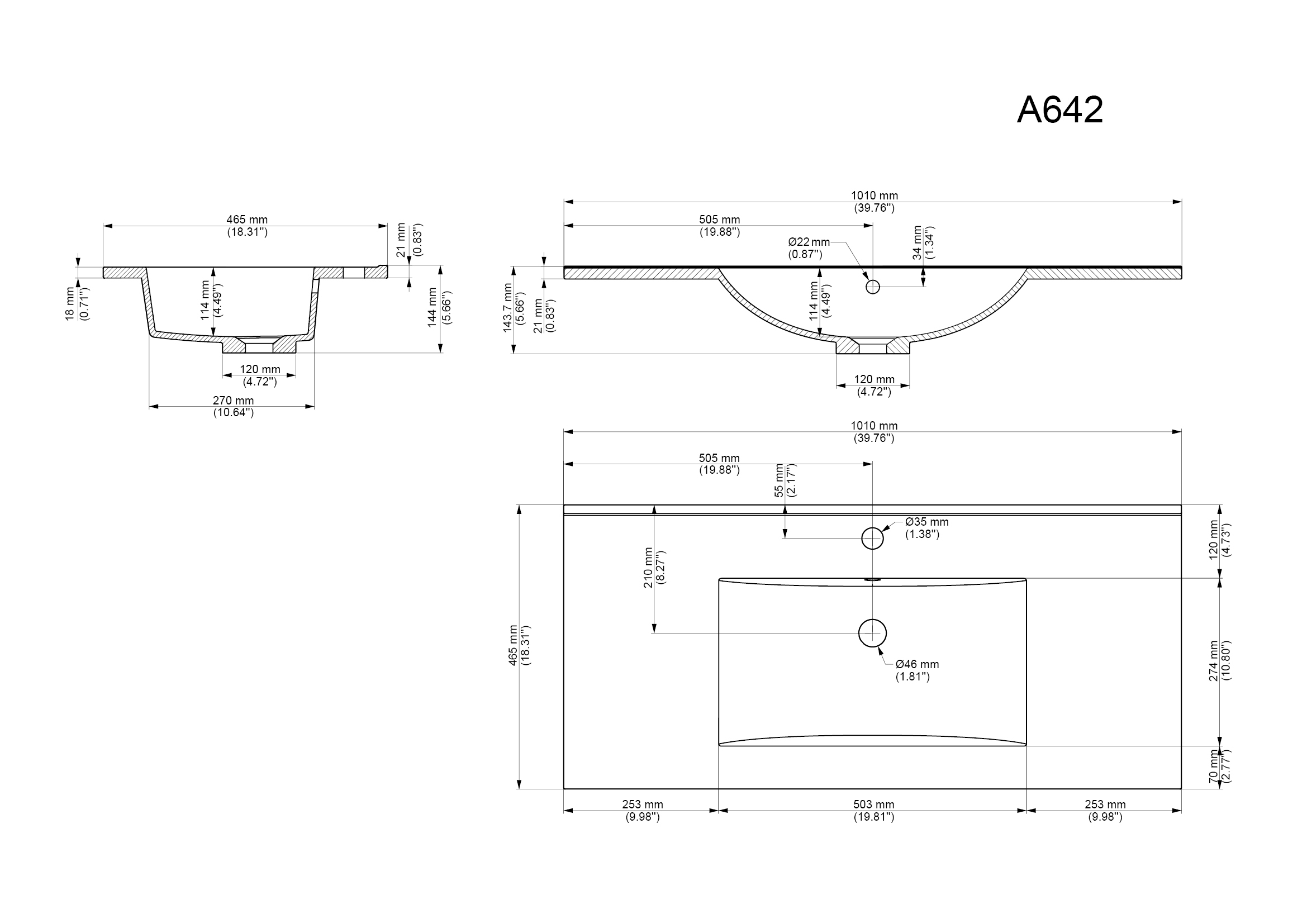 Badmöbel-Set Venezia 100 cm (6-teilig) SoftClose eiche hell 