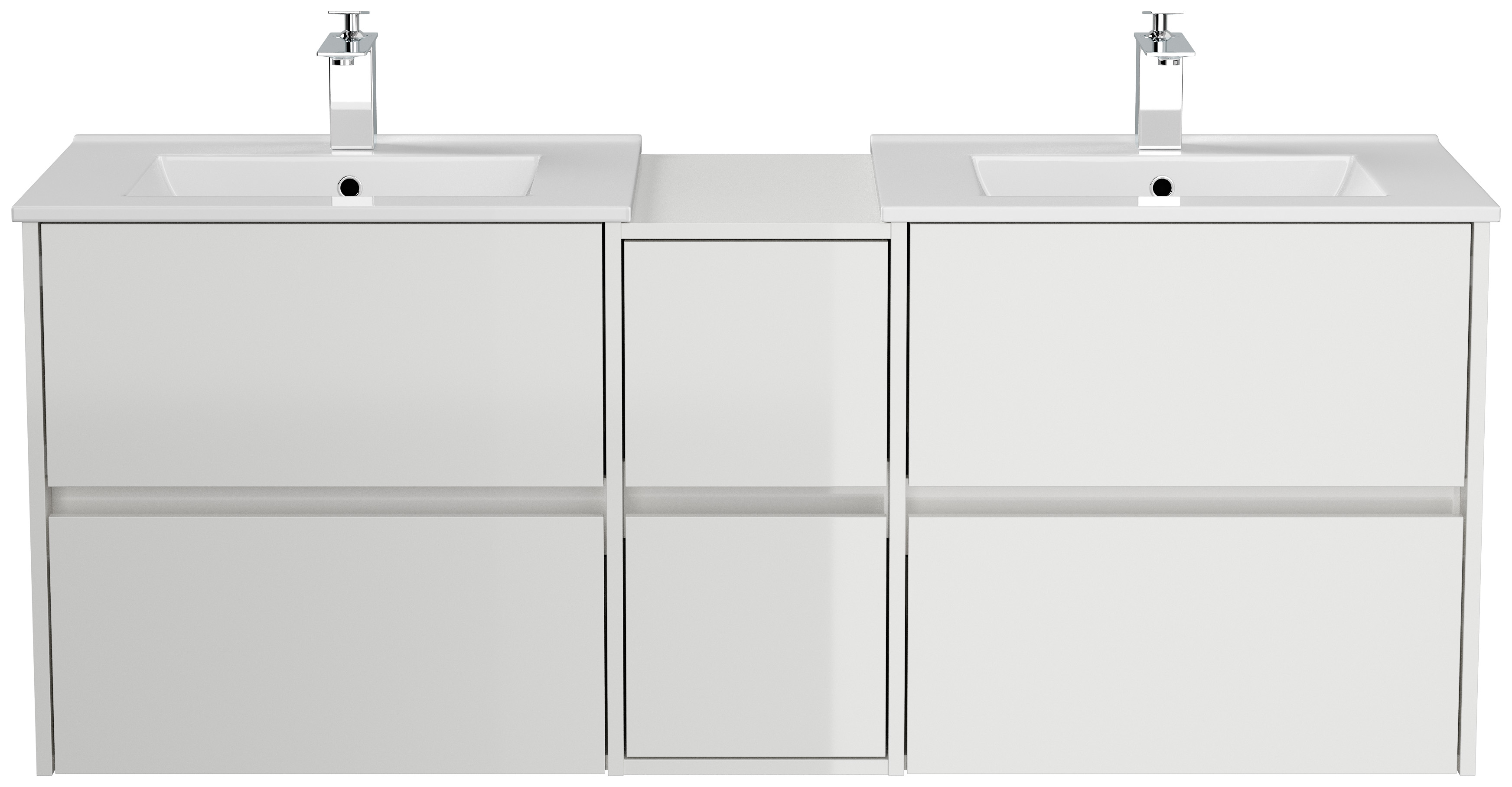 Badmöbelset Taifun 150cm weiß Hgl