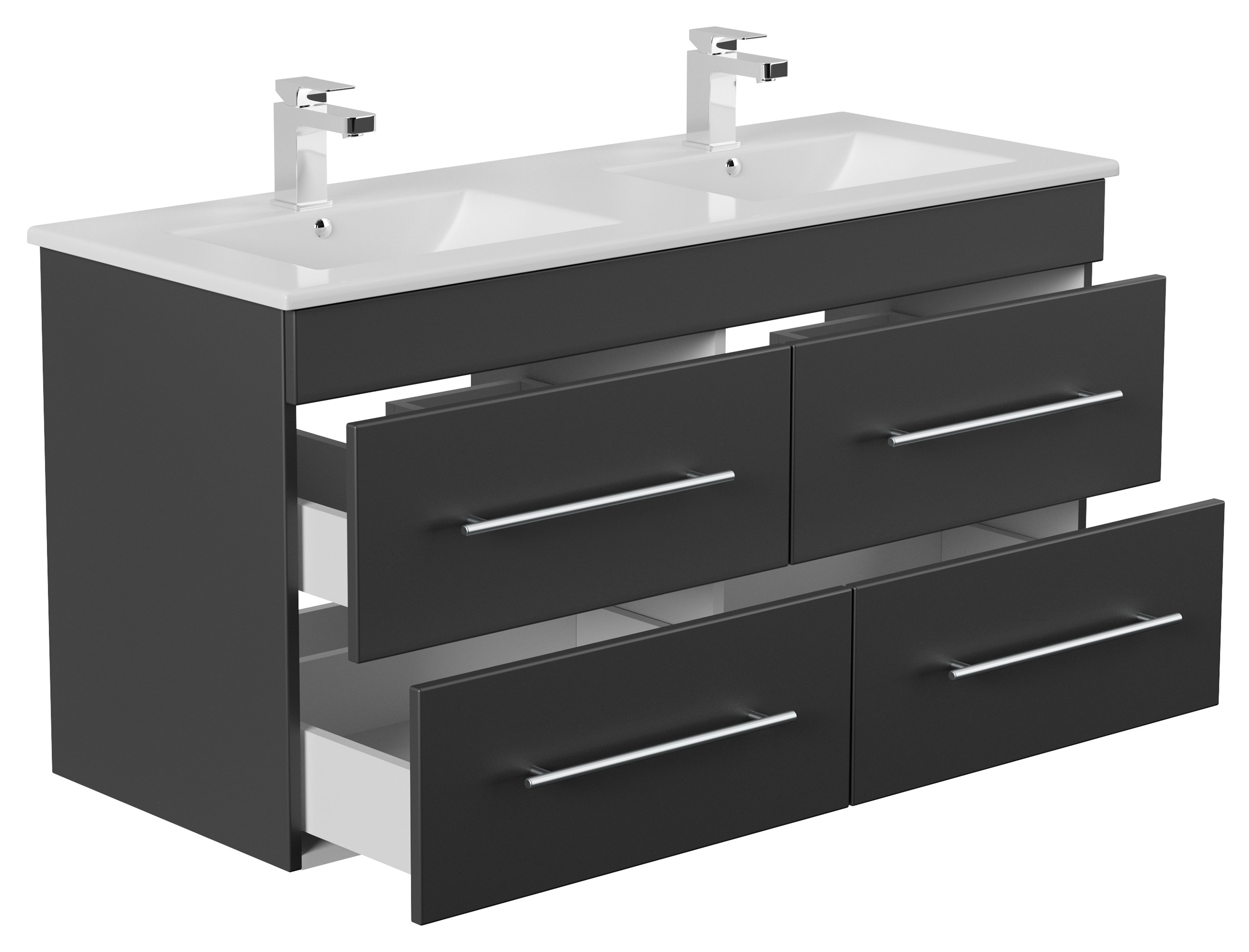 Badmöbel Helios SoftClose schwarz