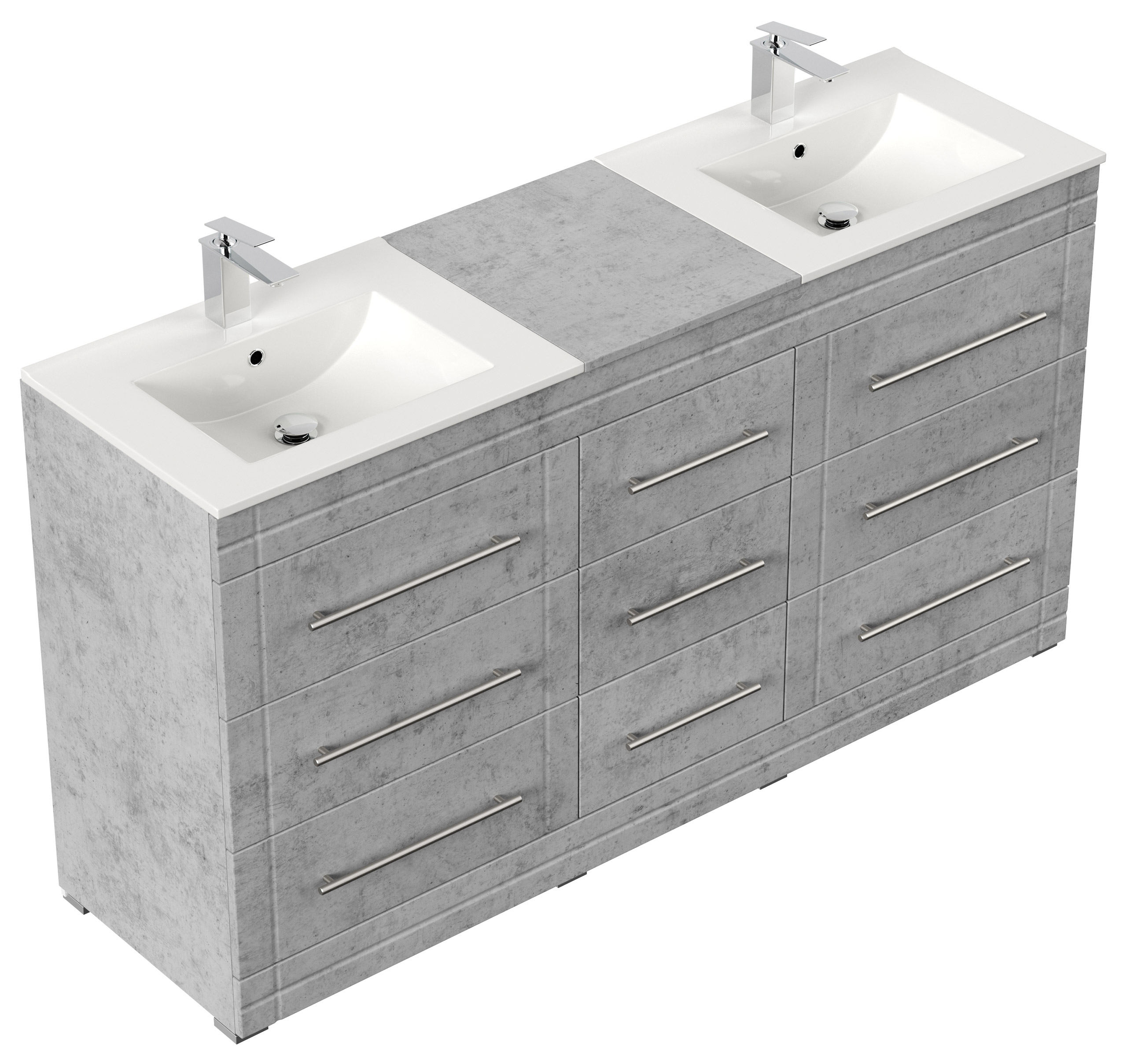 Stand Badmöbel Cosmo Modern SoftClose beton