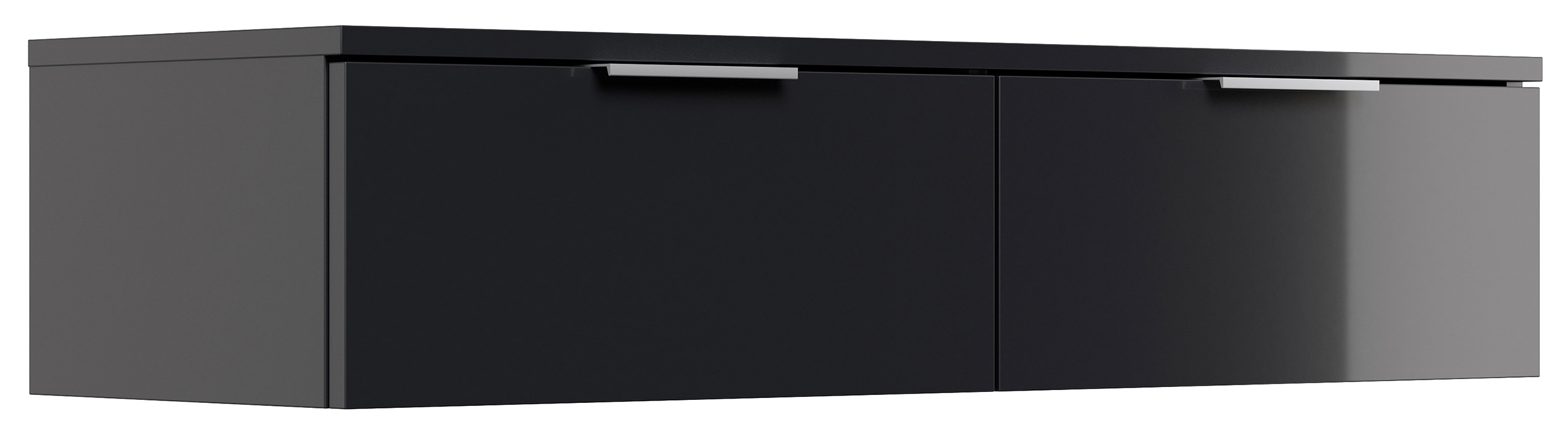 Design Hängekonsole Sideboard Urban Slimline 2 Softeinzüge lackiert Grafit Hgl