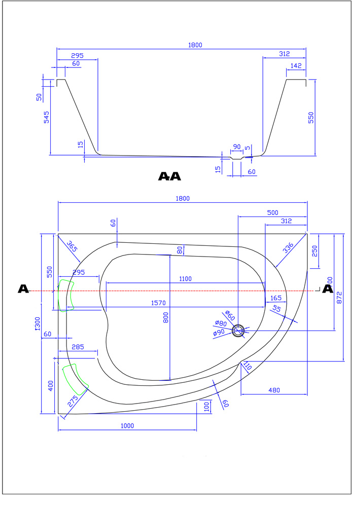 Eck Whirlpool Royal XL 180x130 links Made in Germany 21 Düsen Befüllung Überlauf
