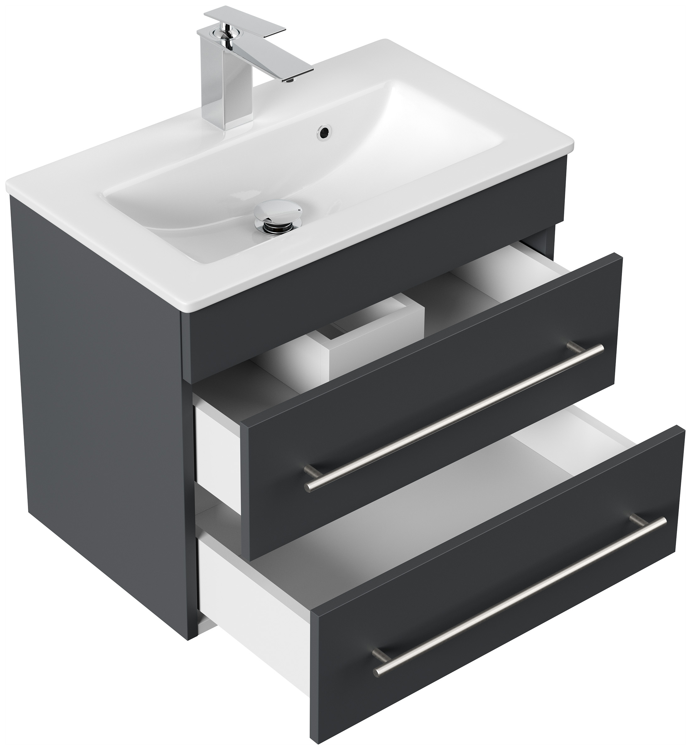 Badmöbel Mars 600 SlimLine SoftClose grafit