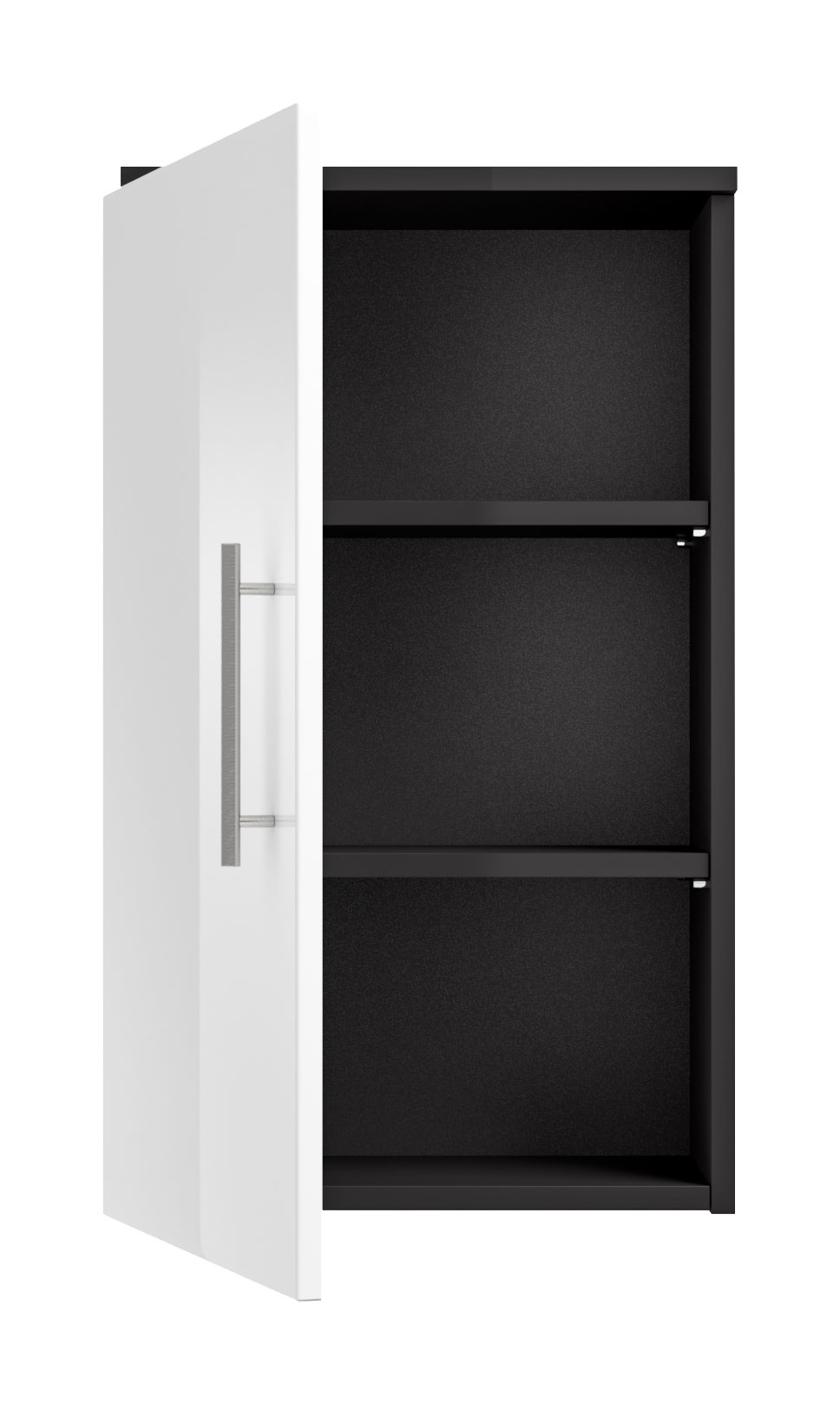 Hängeschrank Salona 70 cm Weiss hochglanz/Grafit hochglanz