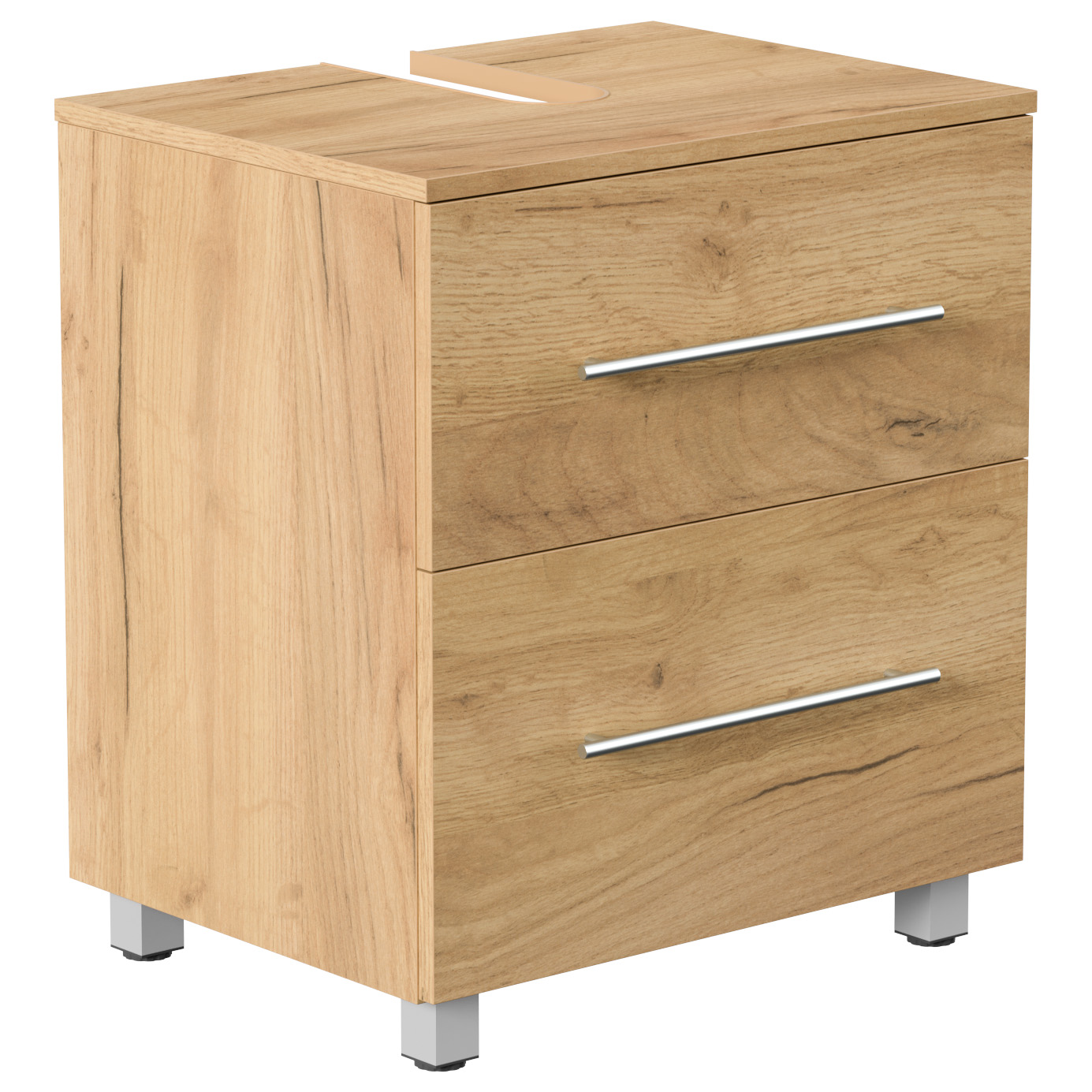 Universal Unterbau auf Standfüßen 55 cm SoftClose eiche gold