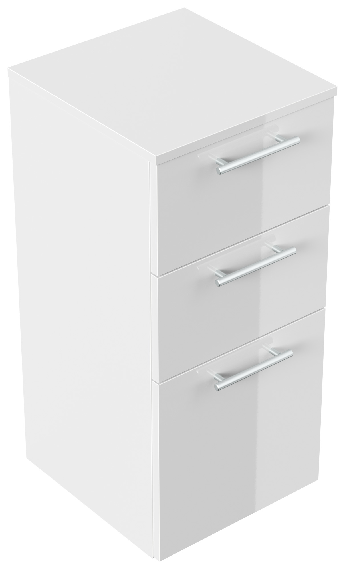 Midischrank 75 cm weiss hochglanz