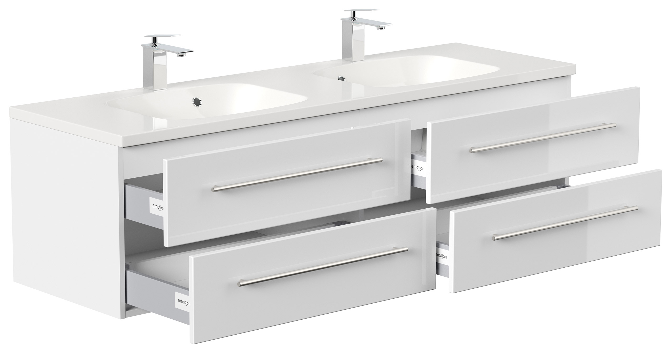 Badmöbel Colossos 160 SoftClose weiss hochglanz