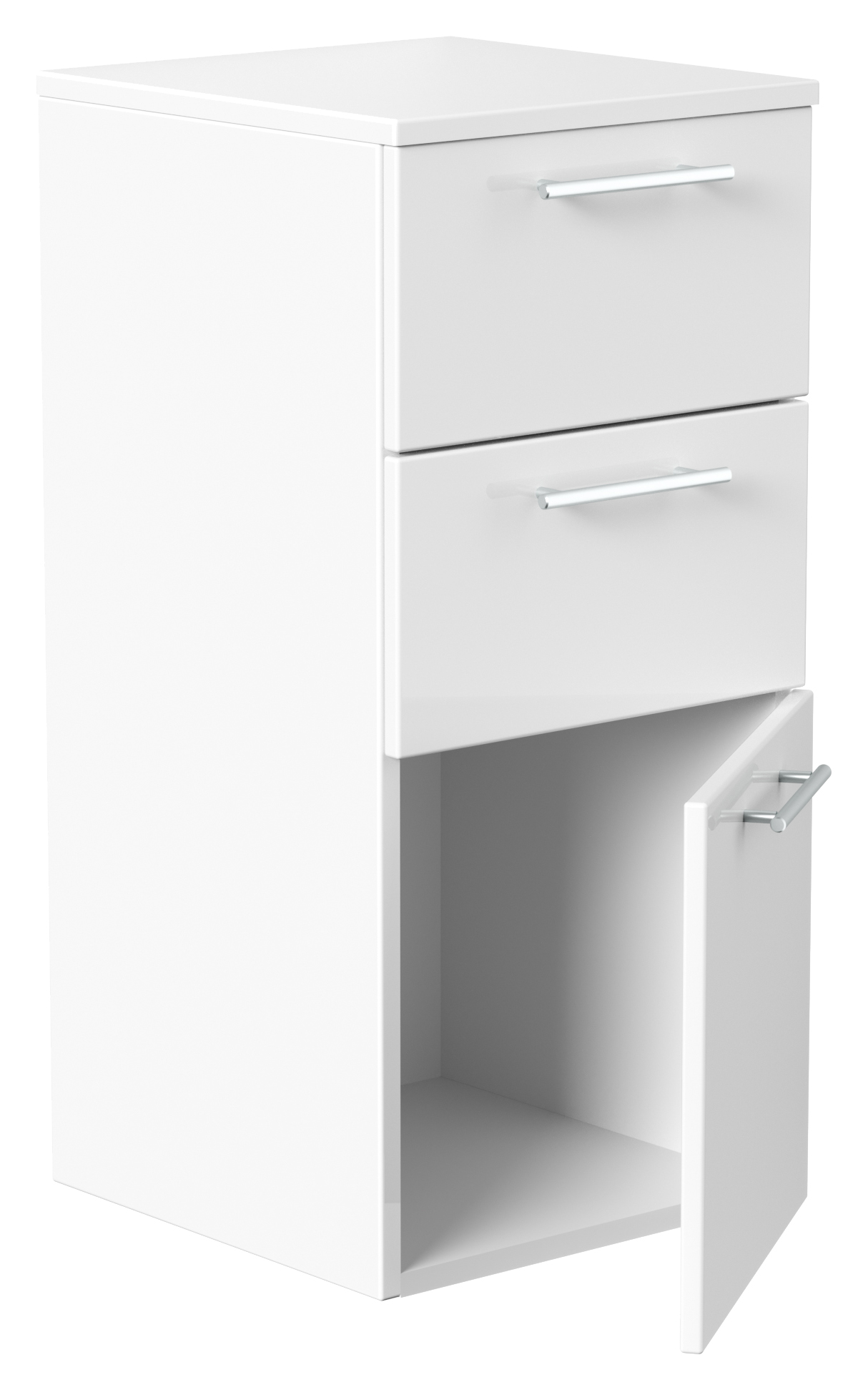 Midischrank 75 cm weiss hochglanz