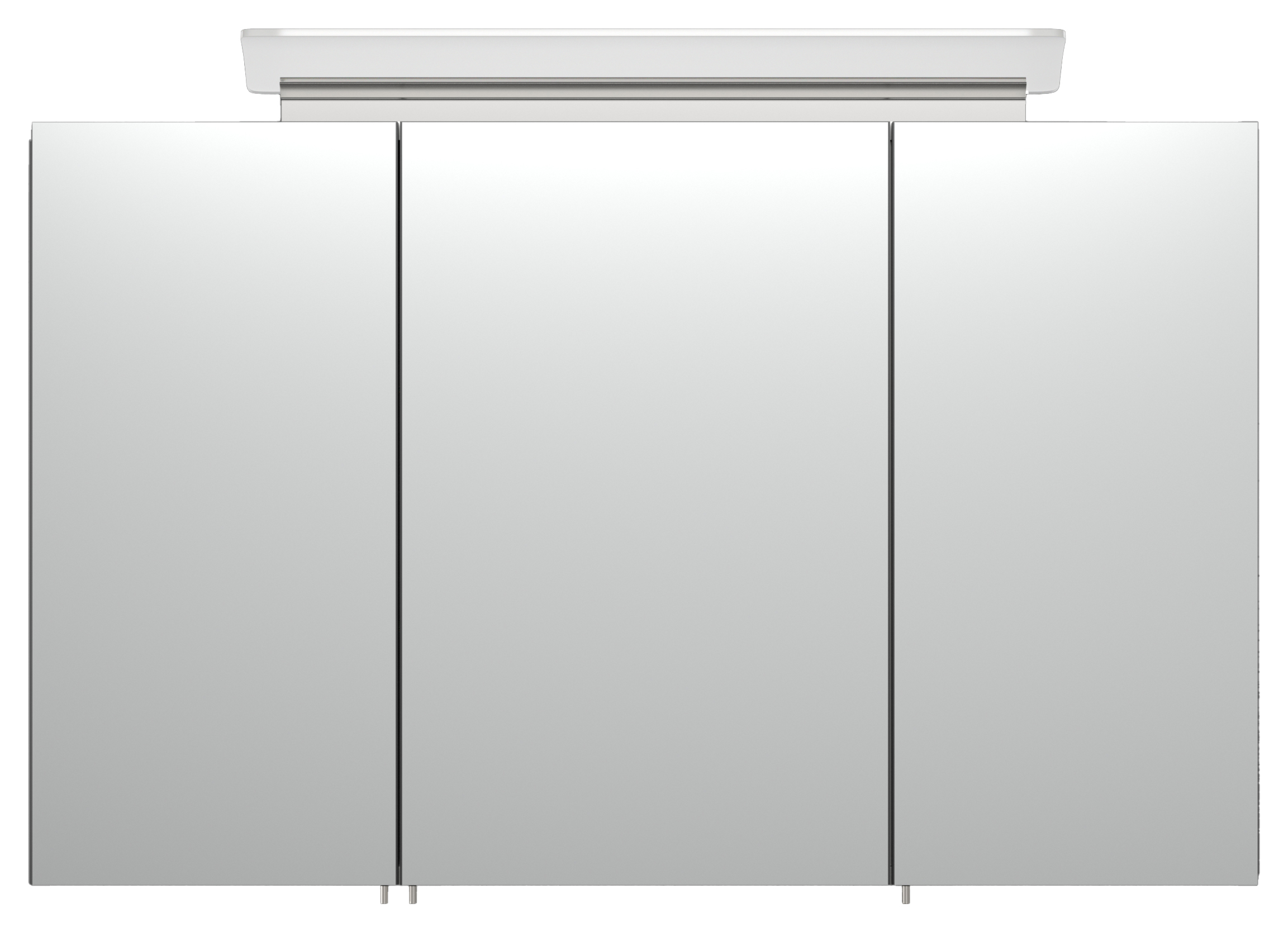 Spiegelschrank 100cm inkl. Design LED-Lampe und Glasböden schwarz