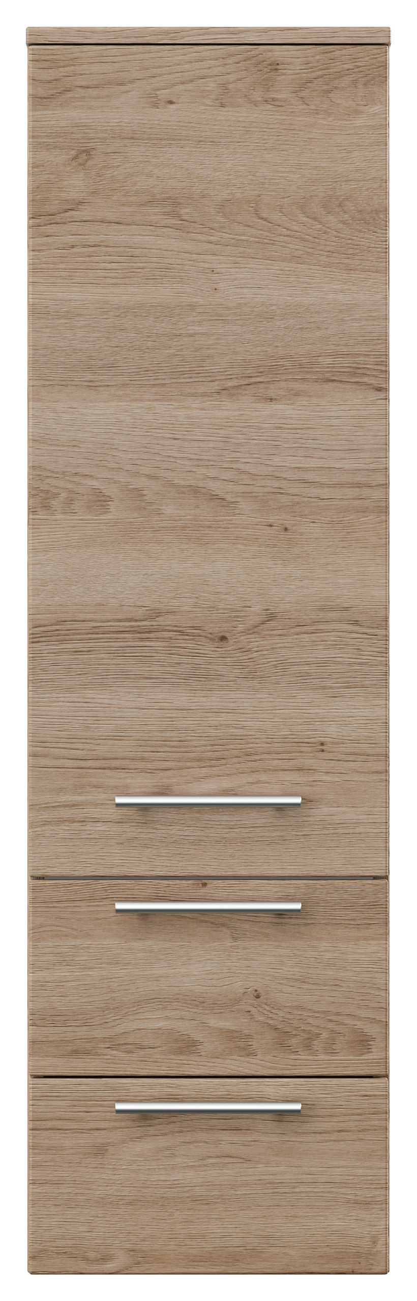 Hochschrank 120 cm eiche hell mit Glaseinlagen