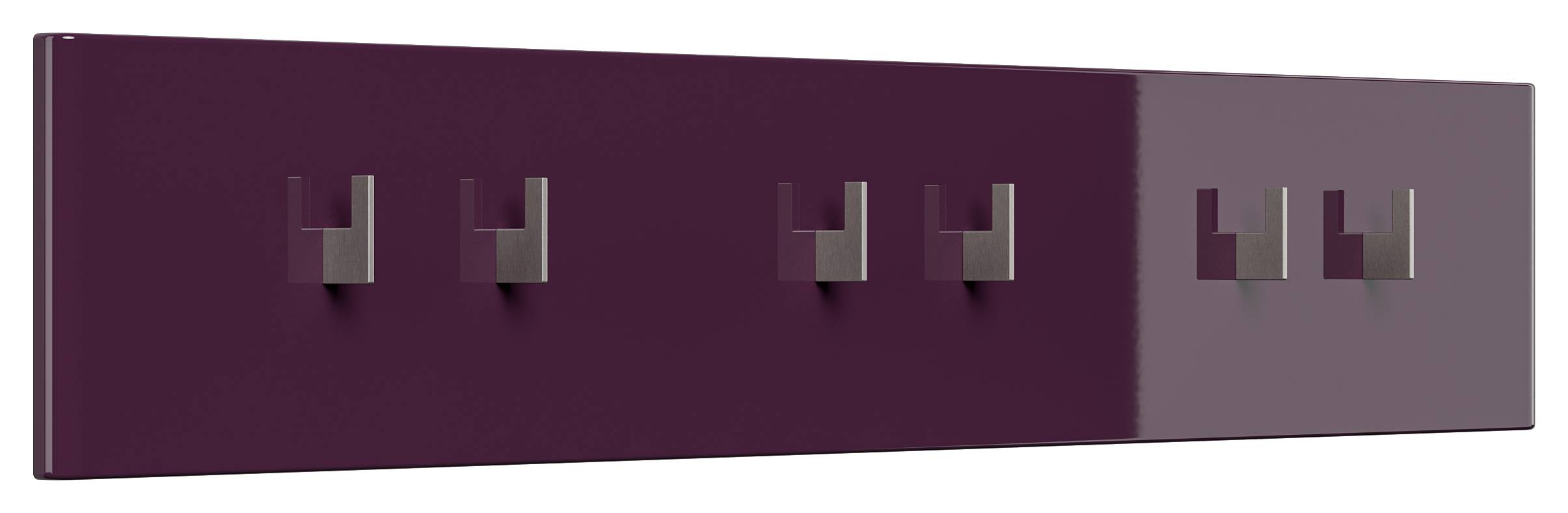 Garderobe Emotion 6 Haken 100x20 cm Brombeer