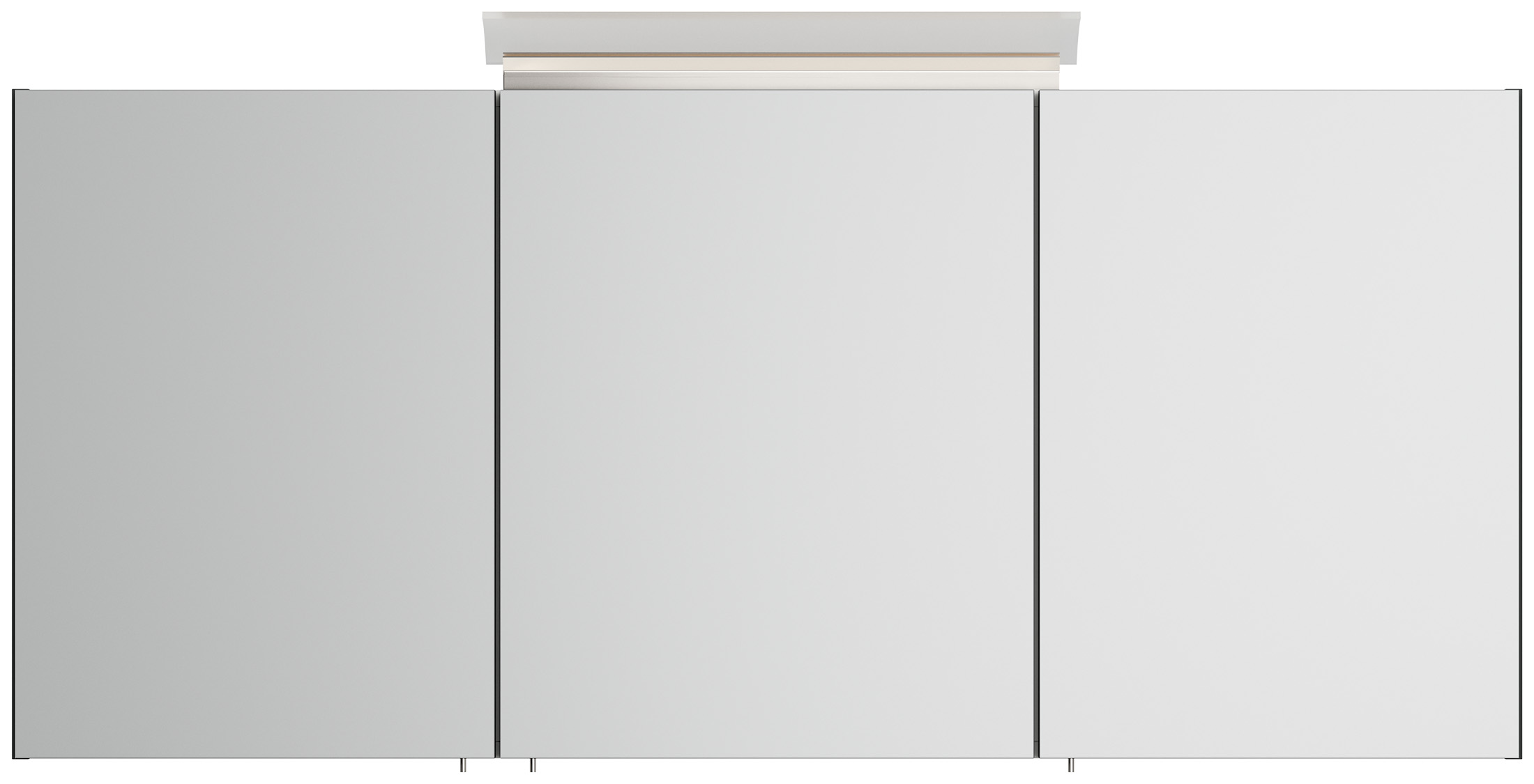 Spiegelschrank 140cm inkl. Design LED-Lampe und Glasböden grafit