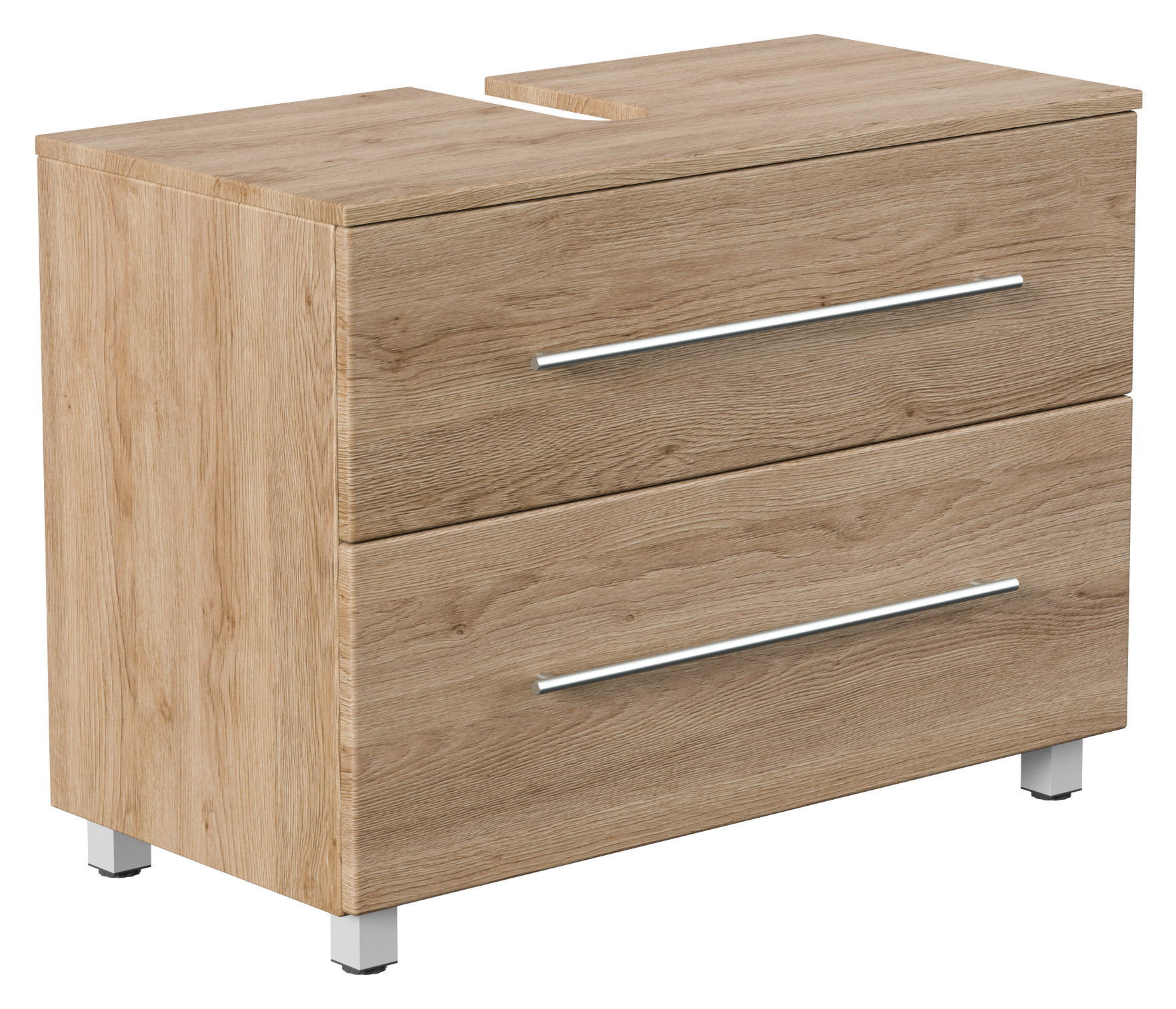 Universal Unterbau auf Standfüßen 85 cm SoftClose eiche hell