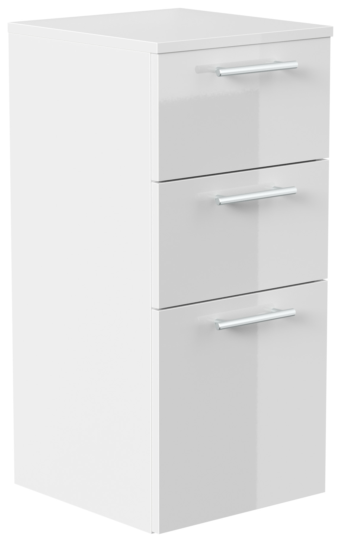 Midischrank 75 cm weiss hochglanz