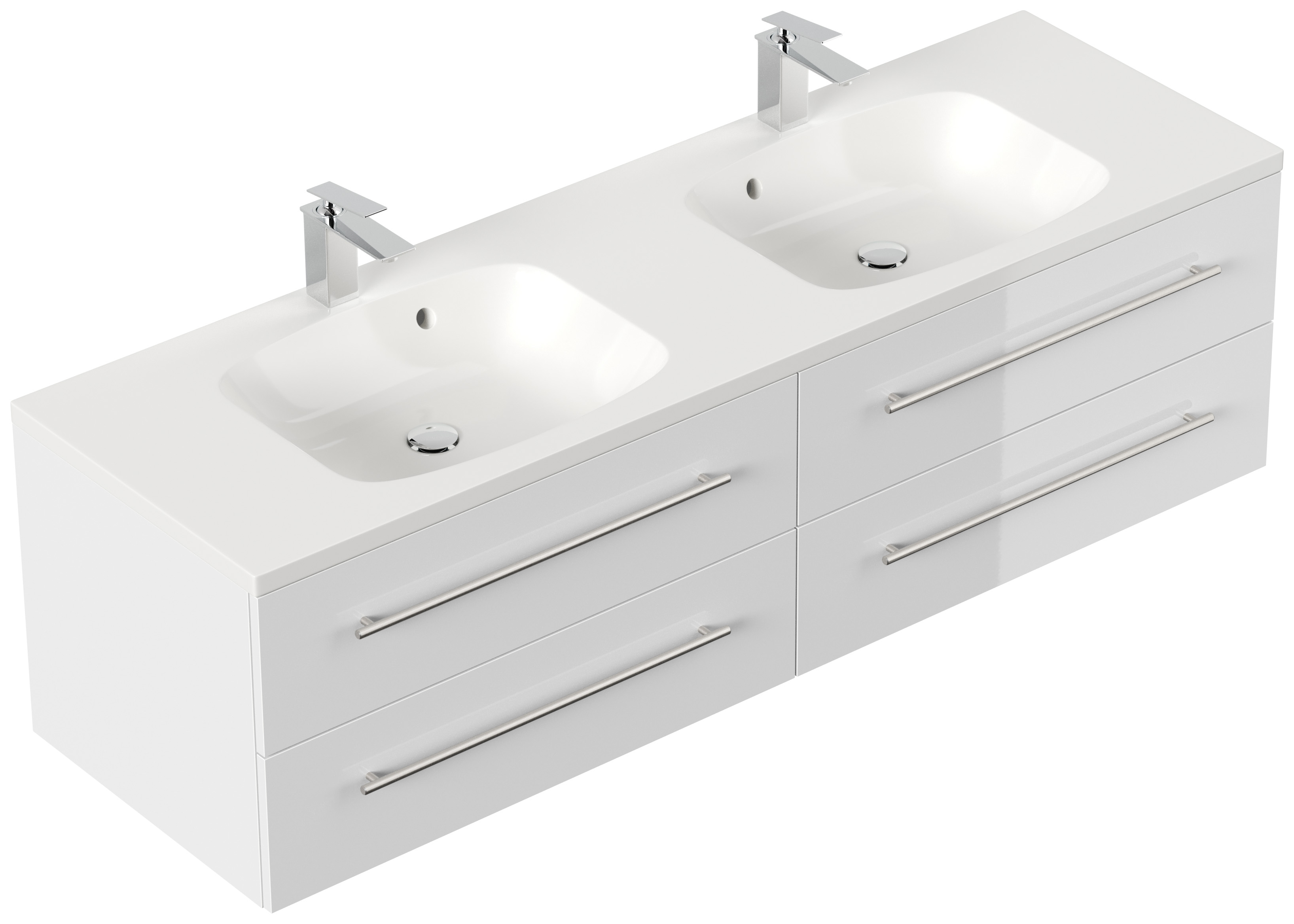 Badmöbel Colossos 160 SoftClose weiss hochglanz