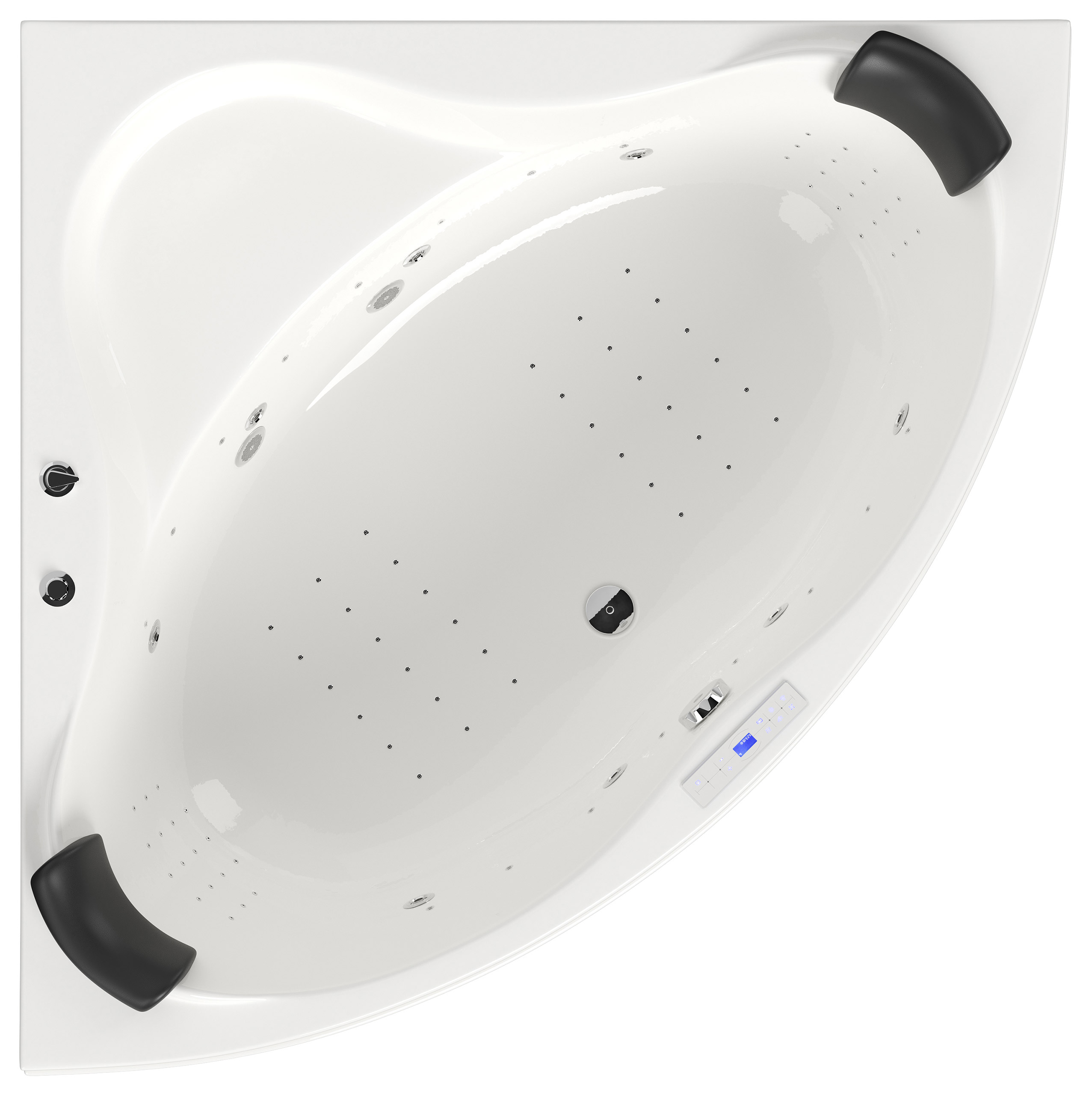 Deluxe Whirlpool Enjoy Ultra 150cm Made in Germany 80 Düsen & LED mit Armatur