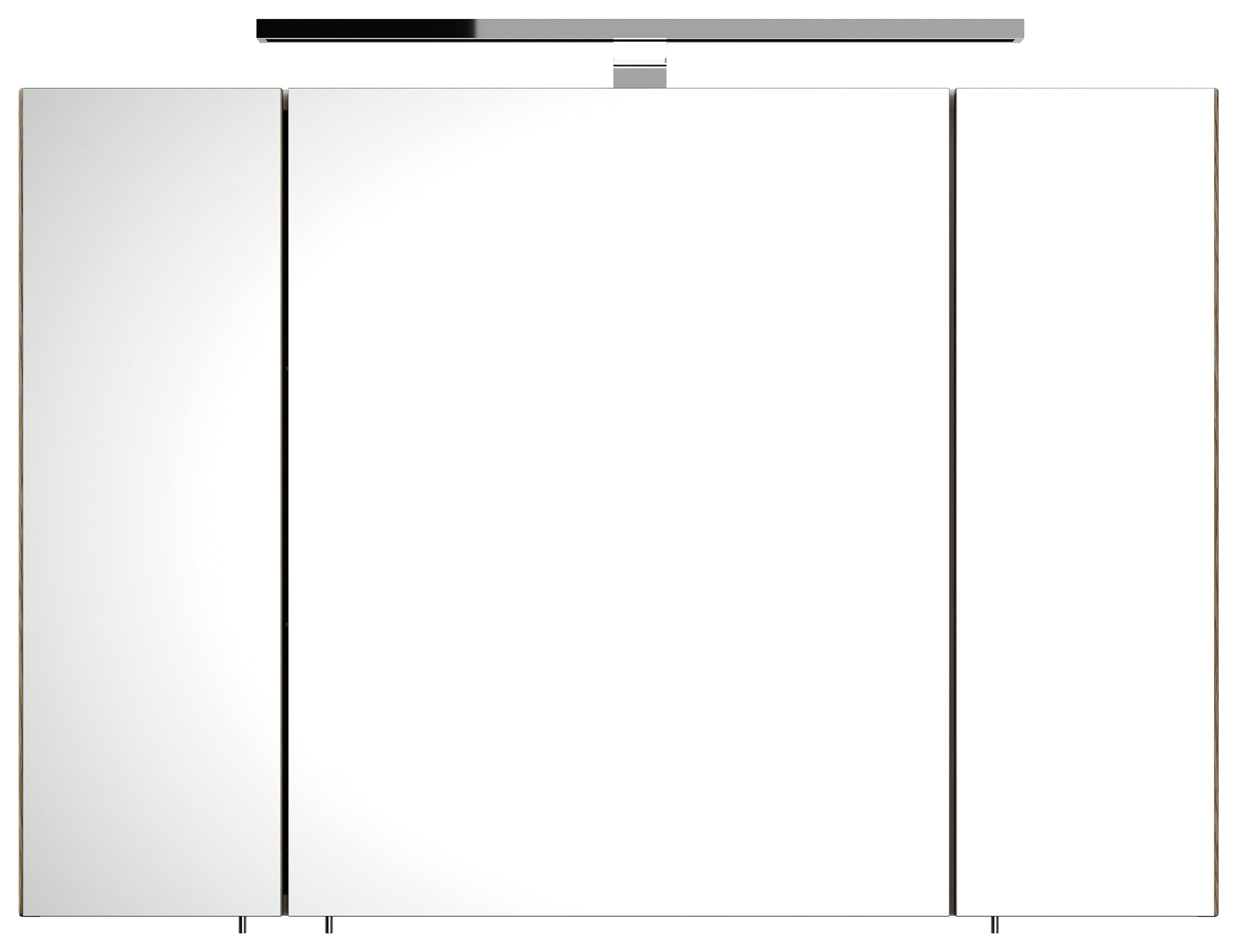 Spiegelschrank 90cm inkl. Design LED-Lampe und Glasböden eiche hell