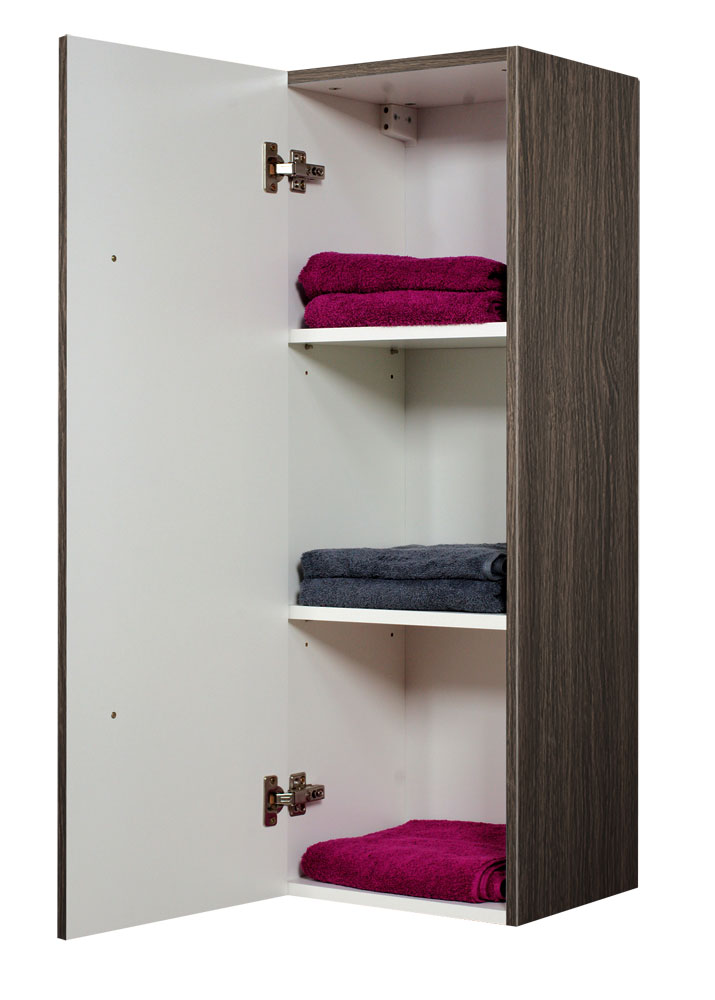 Hochschrank 100 cm anthrazit gemasert