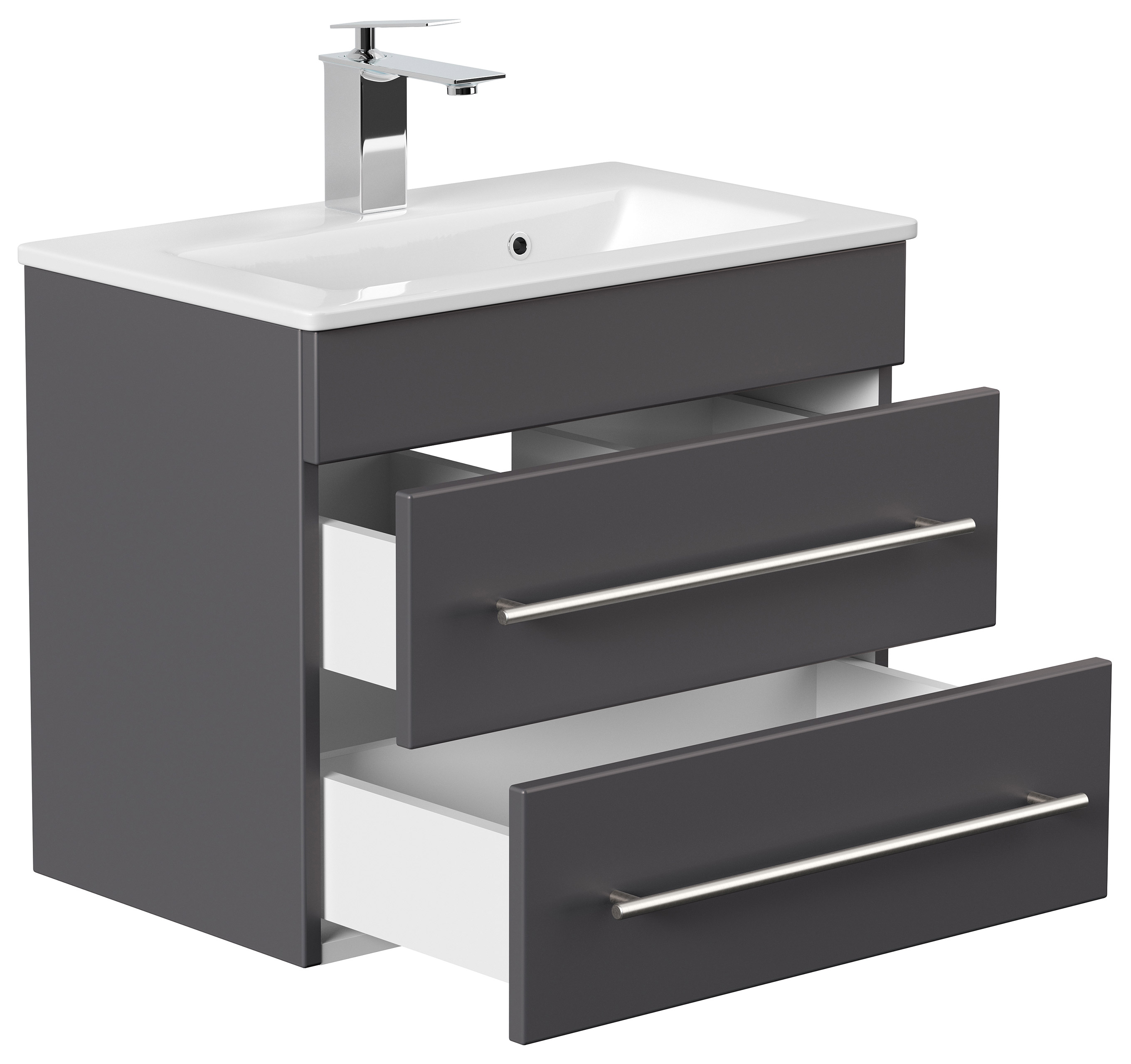 Badmöbel Mars 600 SlimLine SoftClose anthrazit Badmöbel Mars 600 SlimLine SoftClose anthrazit