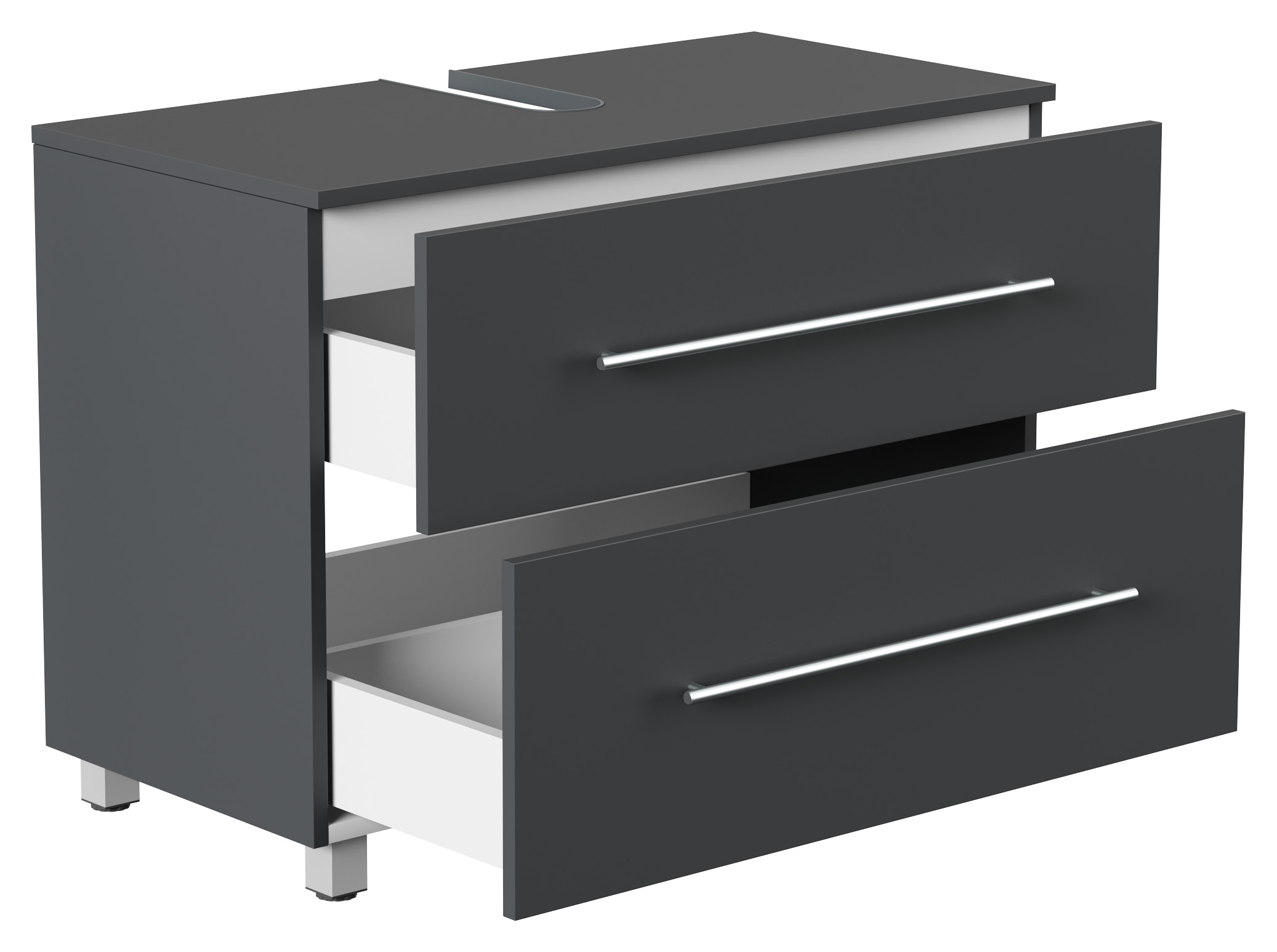 Universal Unterbau auf Standfüßen 85 cm SoftClose grafit