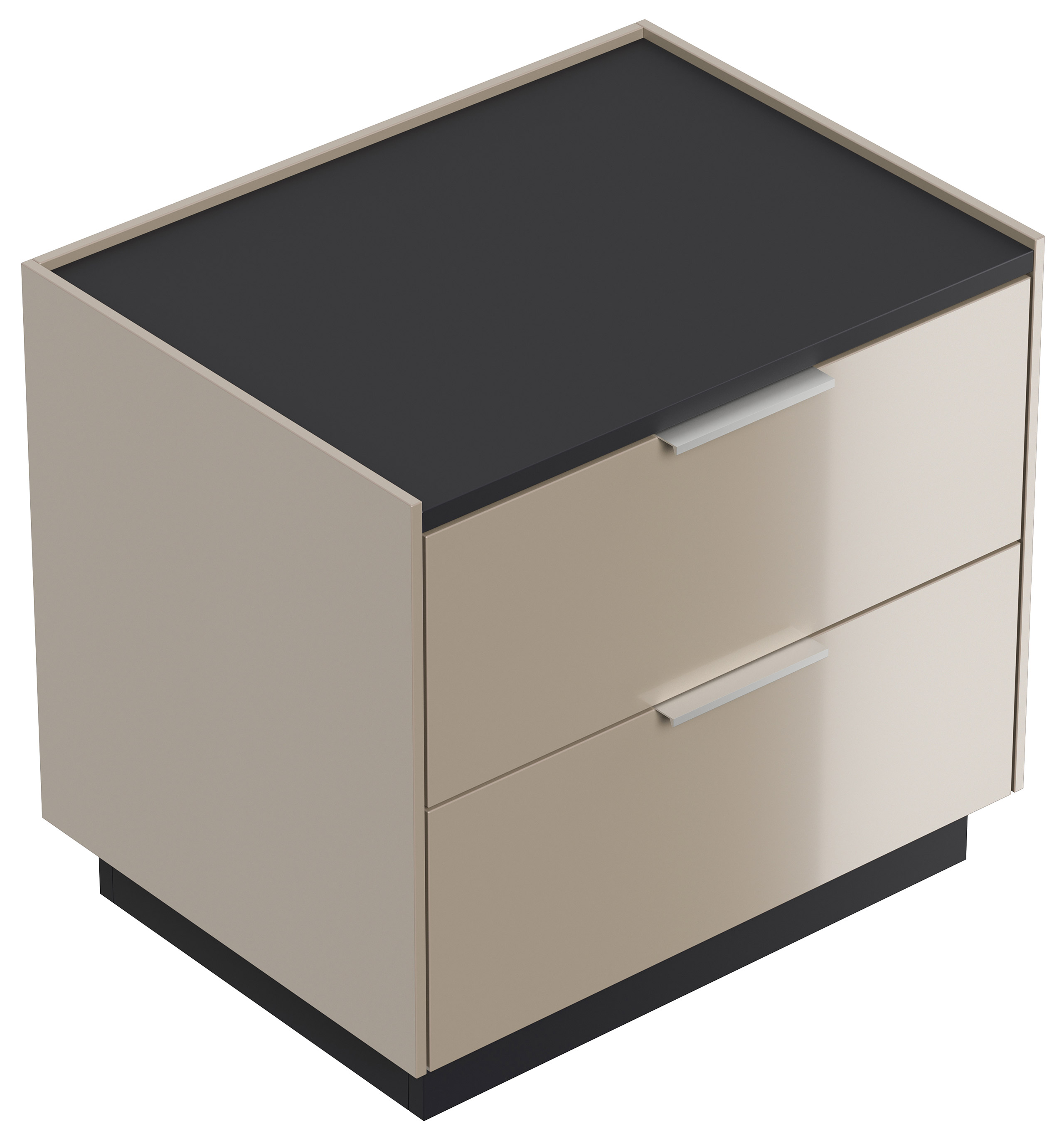 Design Nachttisch Kommode Artem 60cm B, 2 Softeinzüge lackiert Kubanit