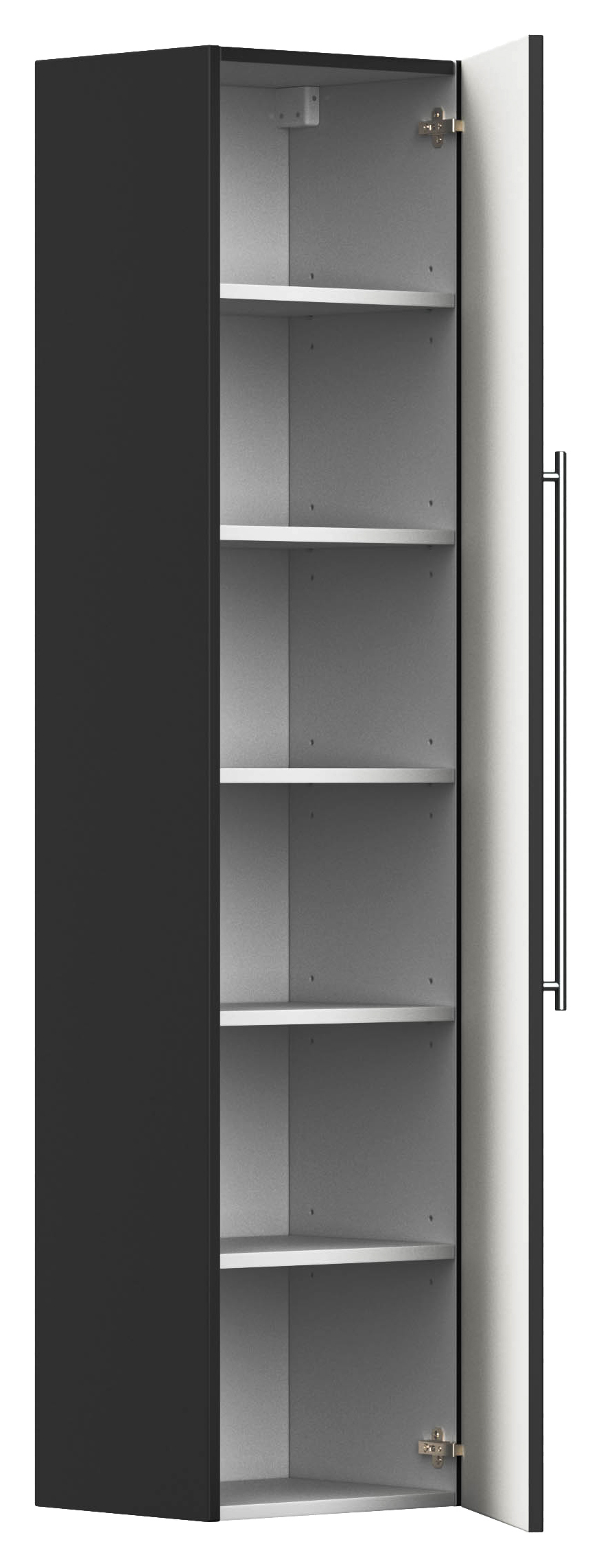 Hochschrank 150 cm schwarz