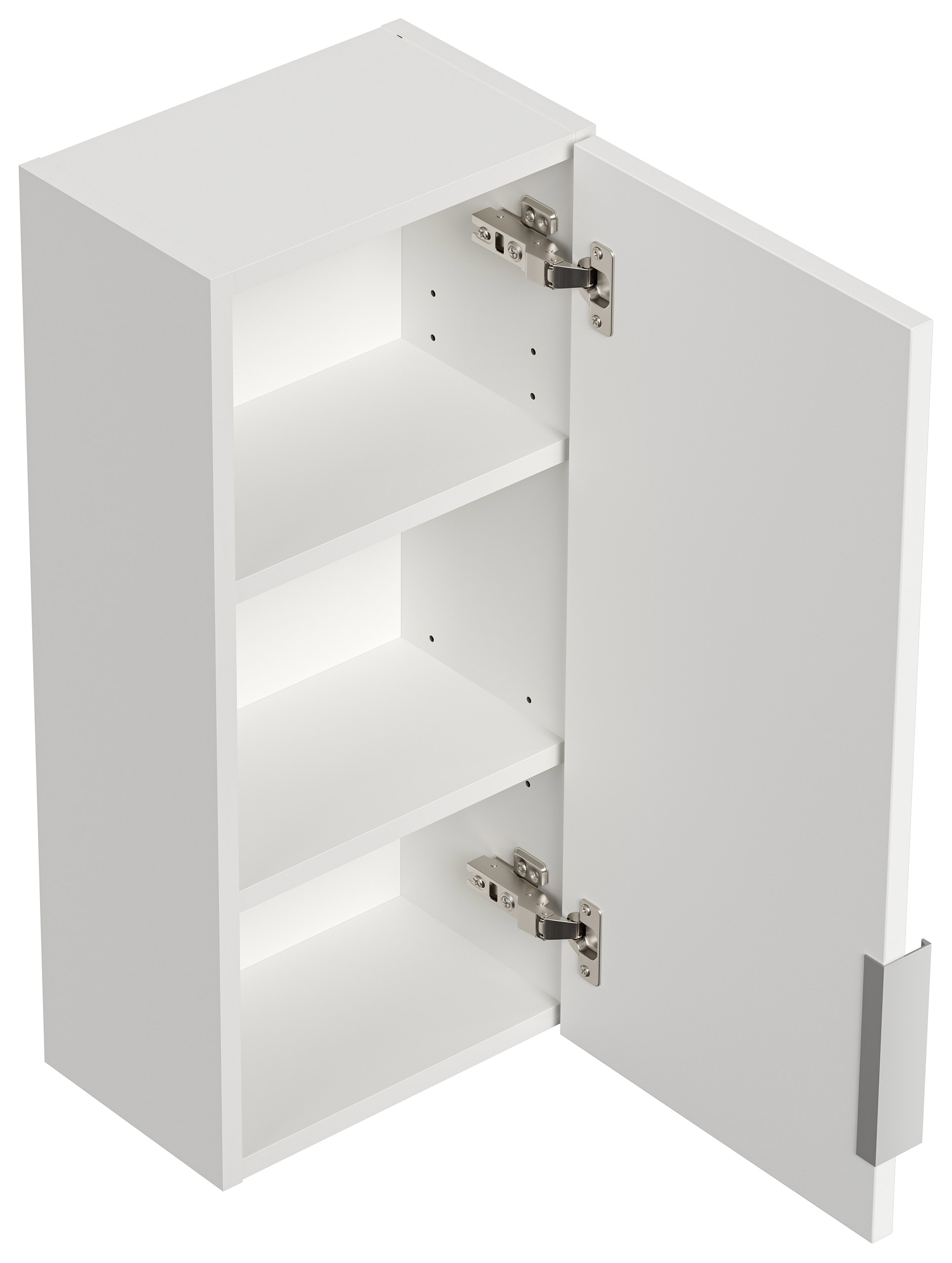 Badmöbel-Set Slimline Vega 4tlg Spiegel & Midischränke weiss hgl/weiss matt