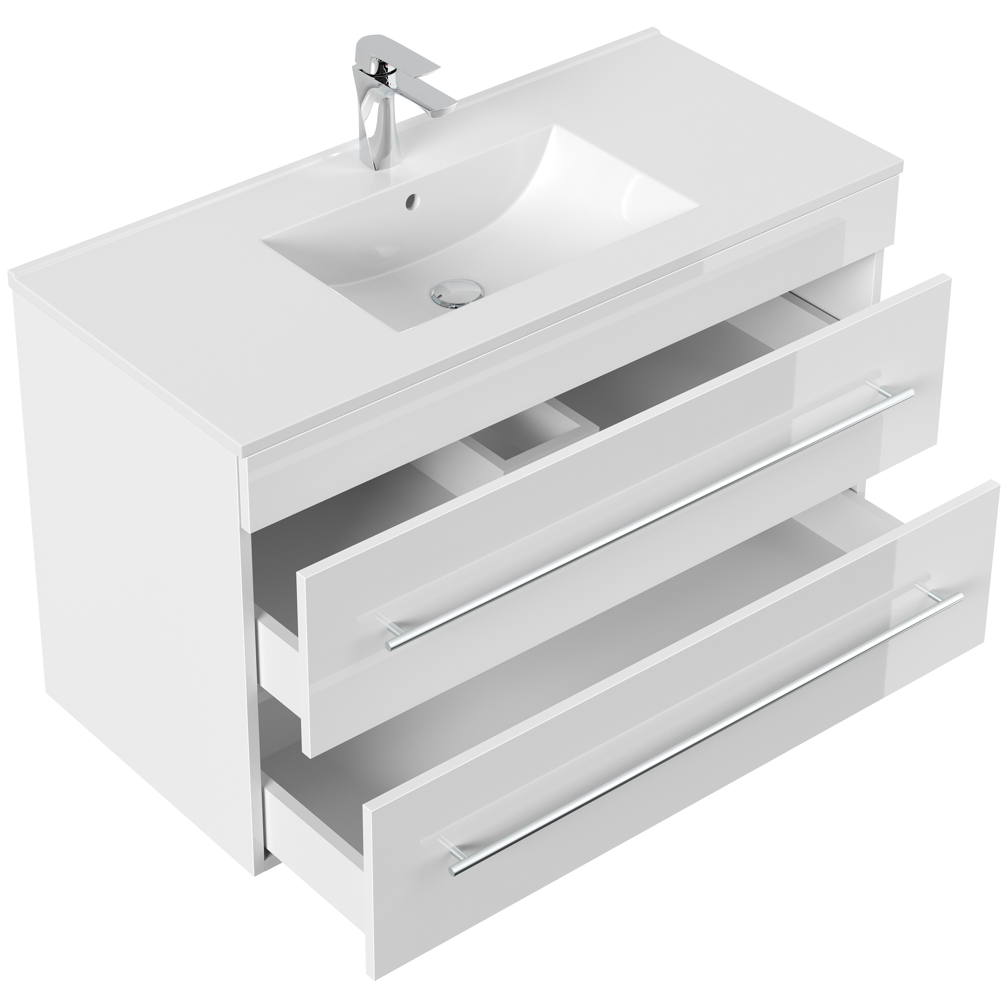 Badmöbel Infinity 1000 SoftClose weiss hochglanz