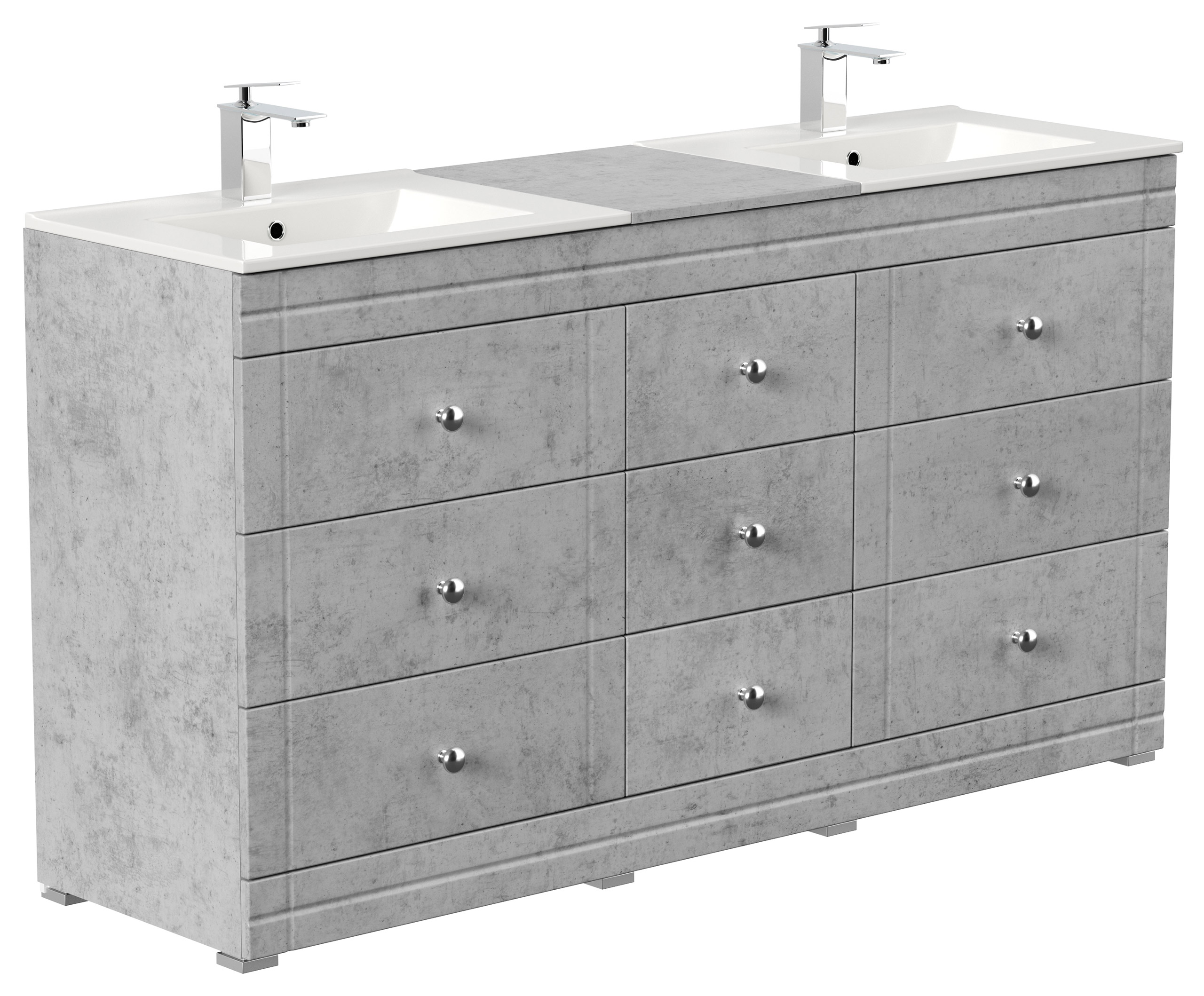 Stand Badmöbel Cosmo Klassik SoftClose beton