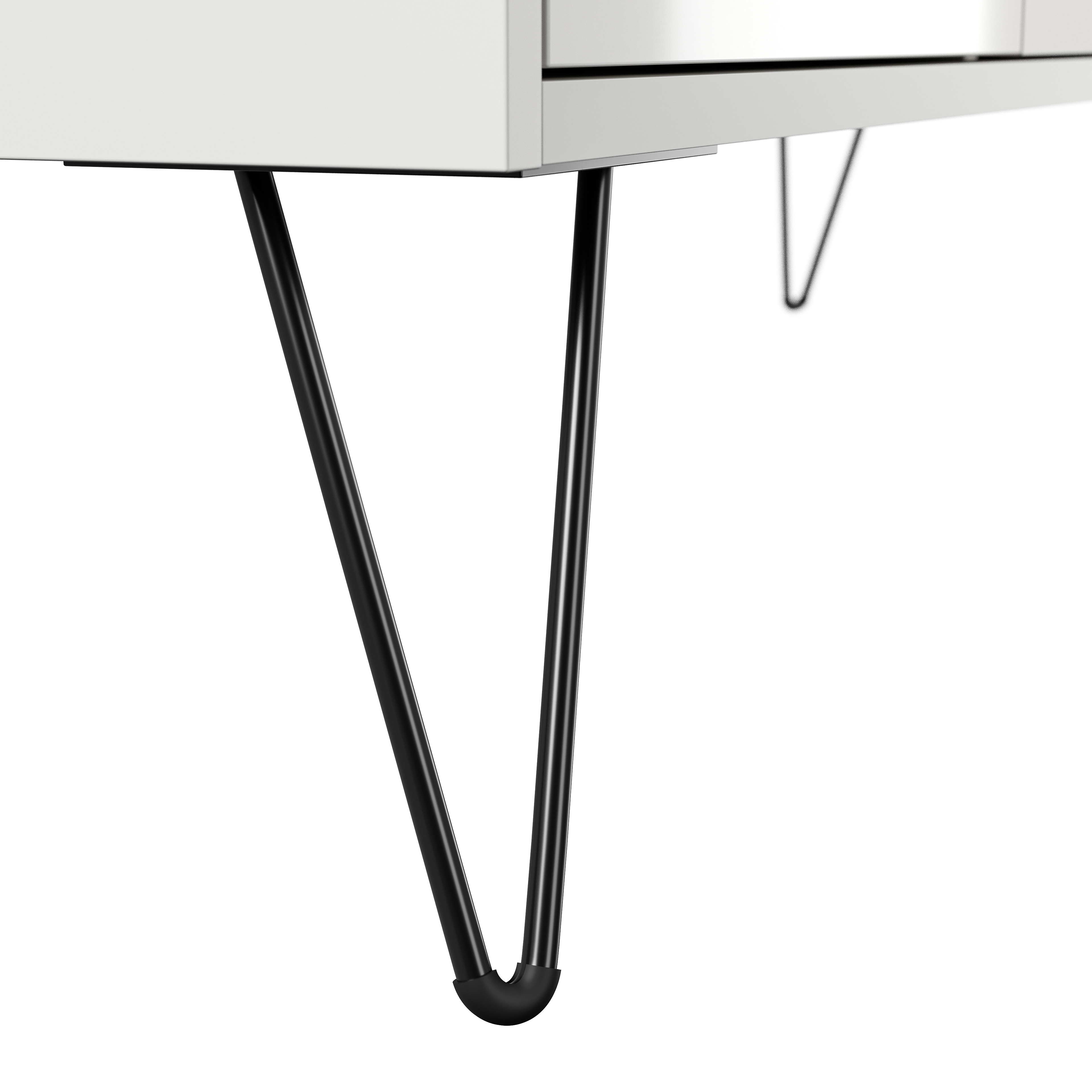 Raumwunder XL Sideboard Kommode Maxim 155cm stehend 4 Türen Grafit/Eiche Top