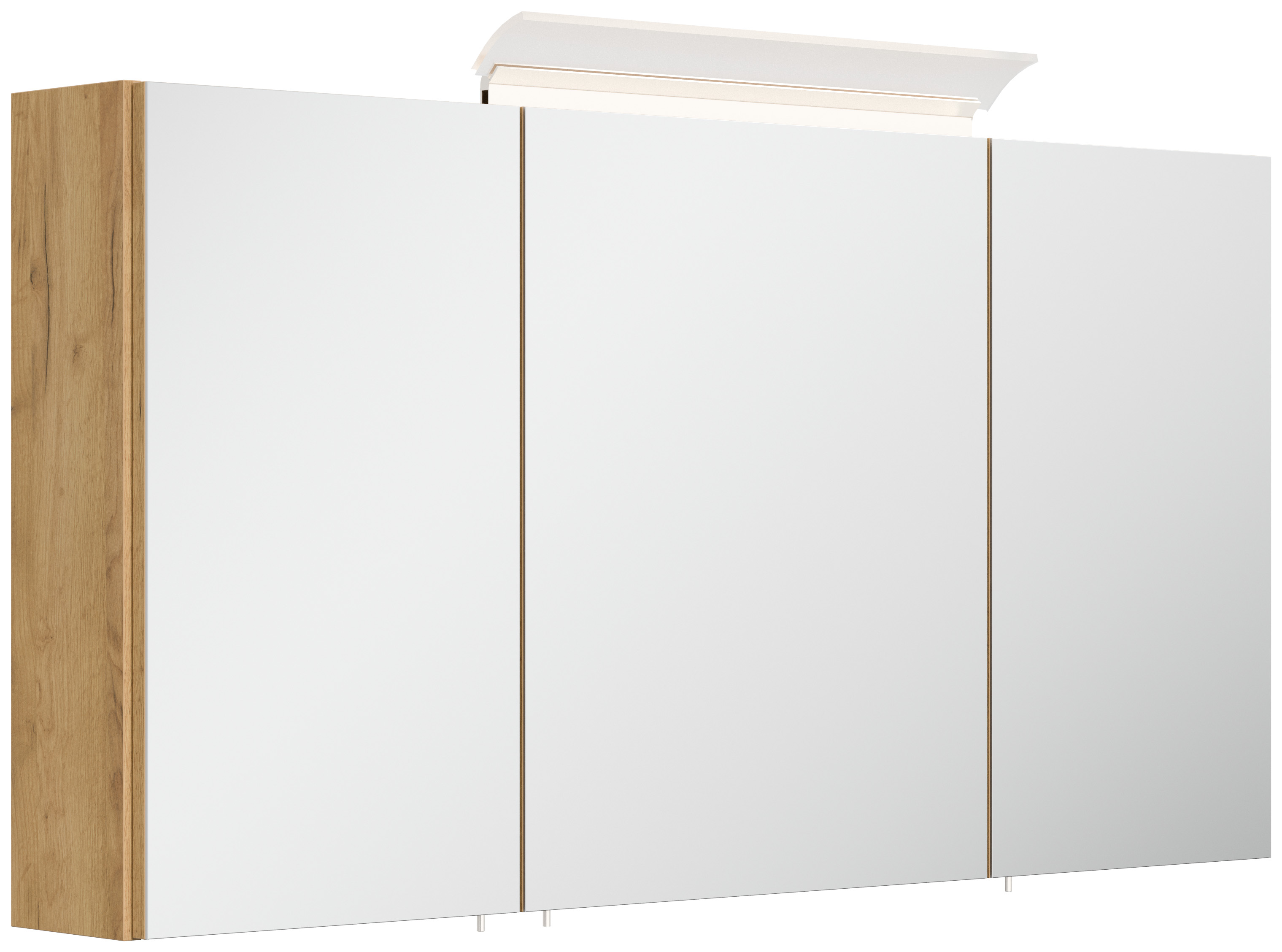 Doppel-Badmöbel Set Taifun 2tlg. 120 cm mit Spiegelschrank eiche gold