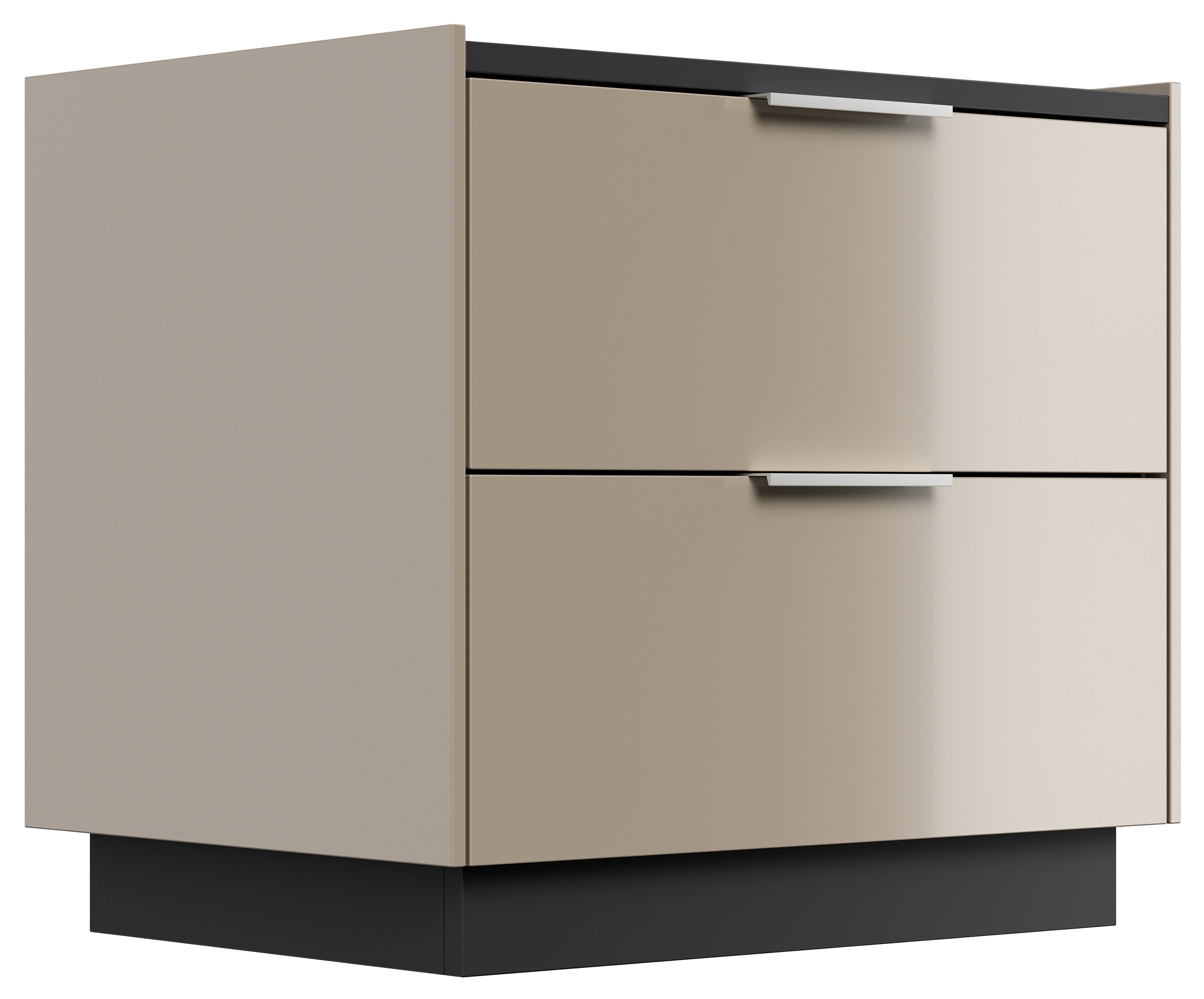 Design Nachttisch Kommode Artem 60cm B, 2 Softeinzüge lackiert Kubanit
