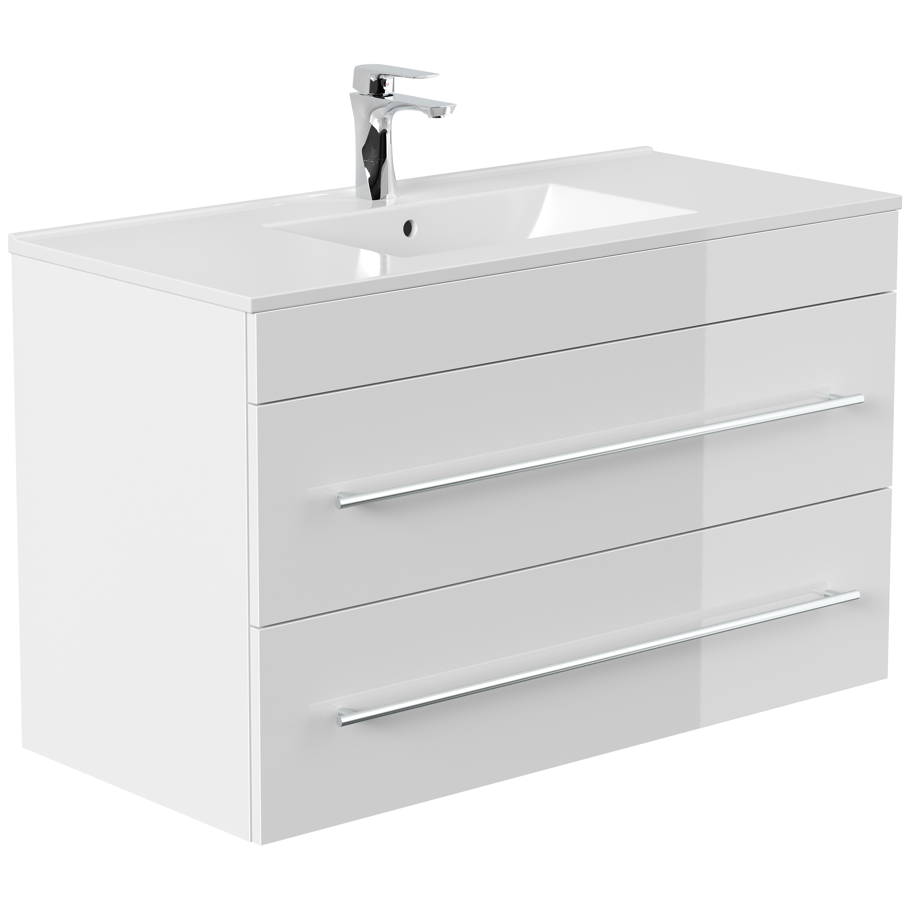 Badmöbel Infinity 1000 SoftClose weiss hochglanz
