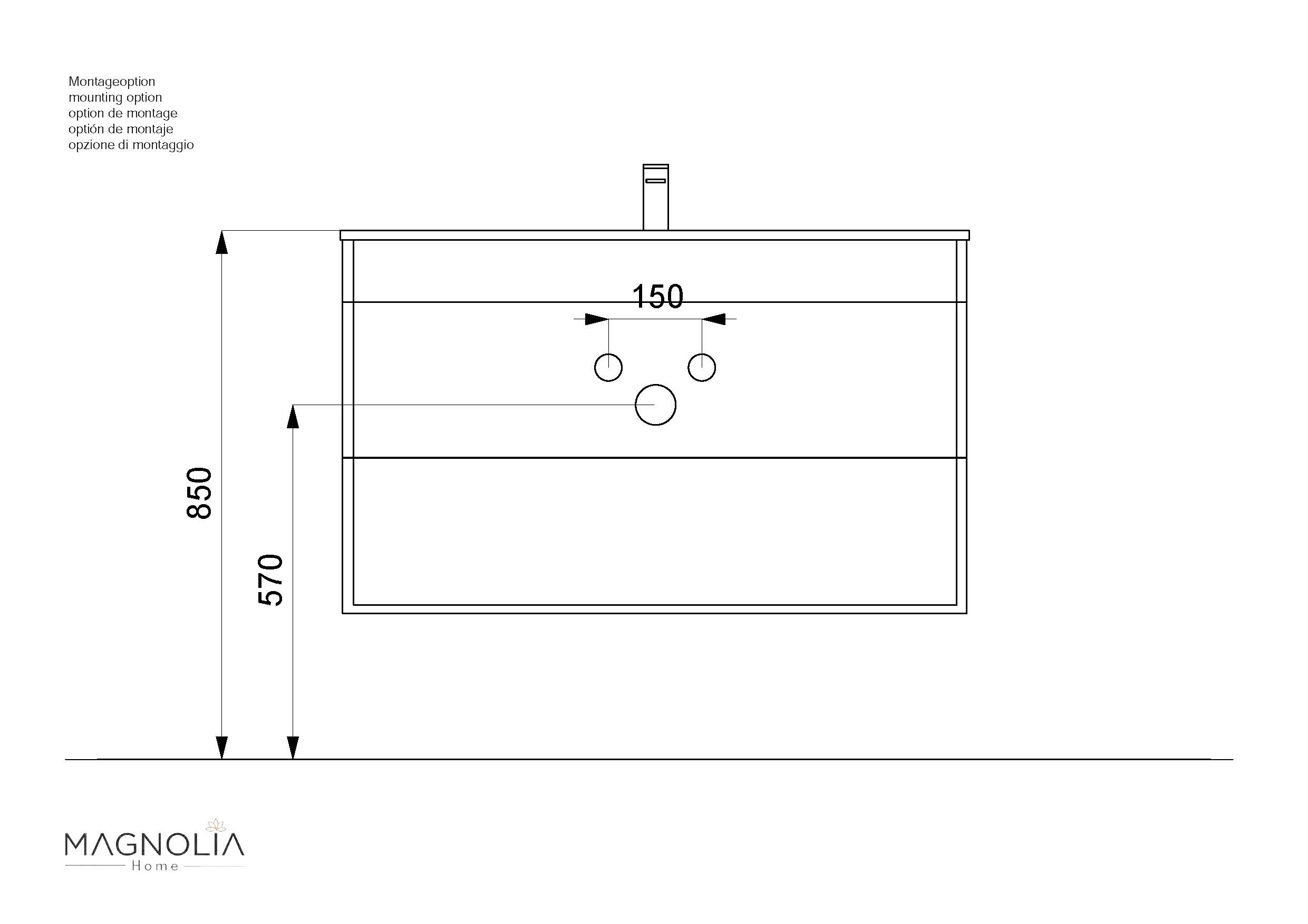Badmöbel Vitro 1000 mit Glaswaschbecken SoftClose anthrazit