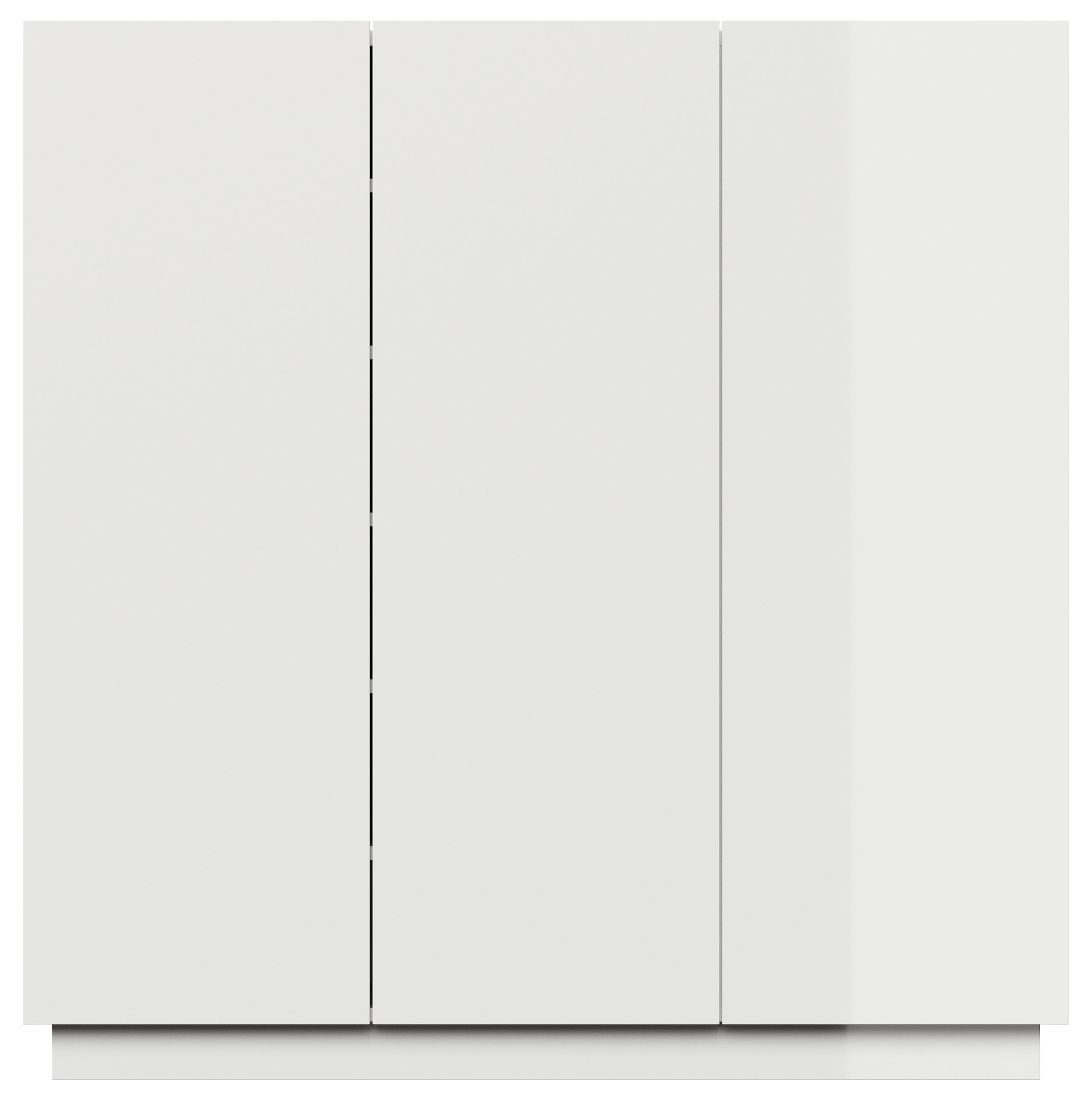 Sideboard Schuhschrank Alius-L 3 Türen Grafit hochglanz