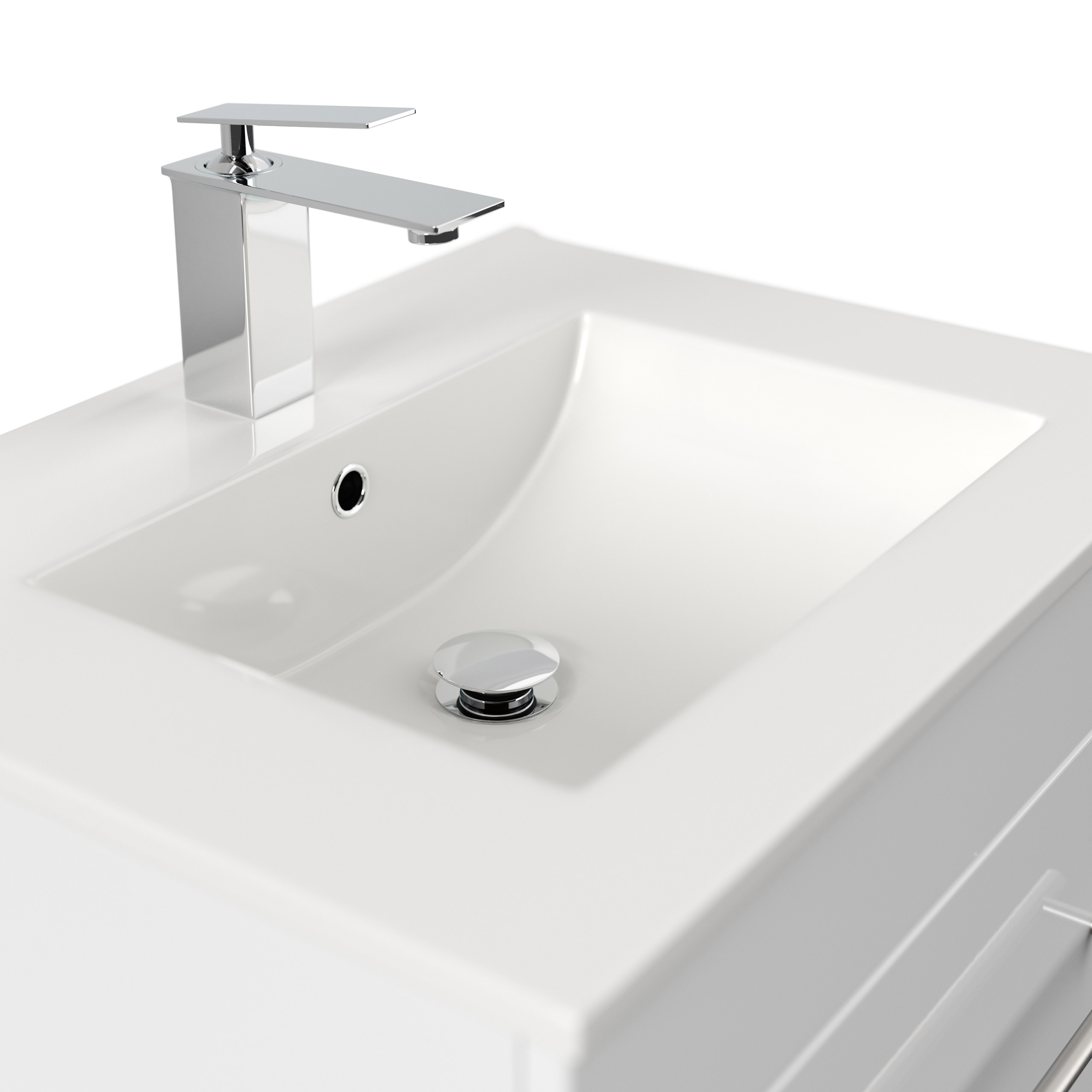 Badmöbel SANTINI 60 SoftClose weiss, Fronten weiss hochglanz