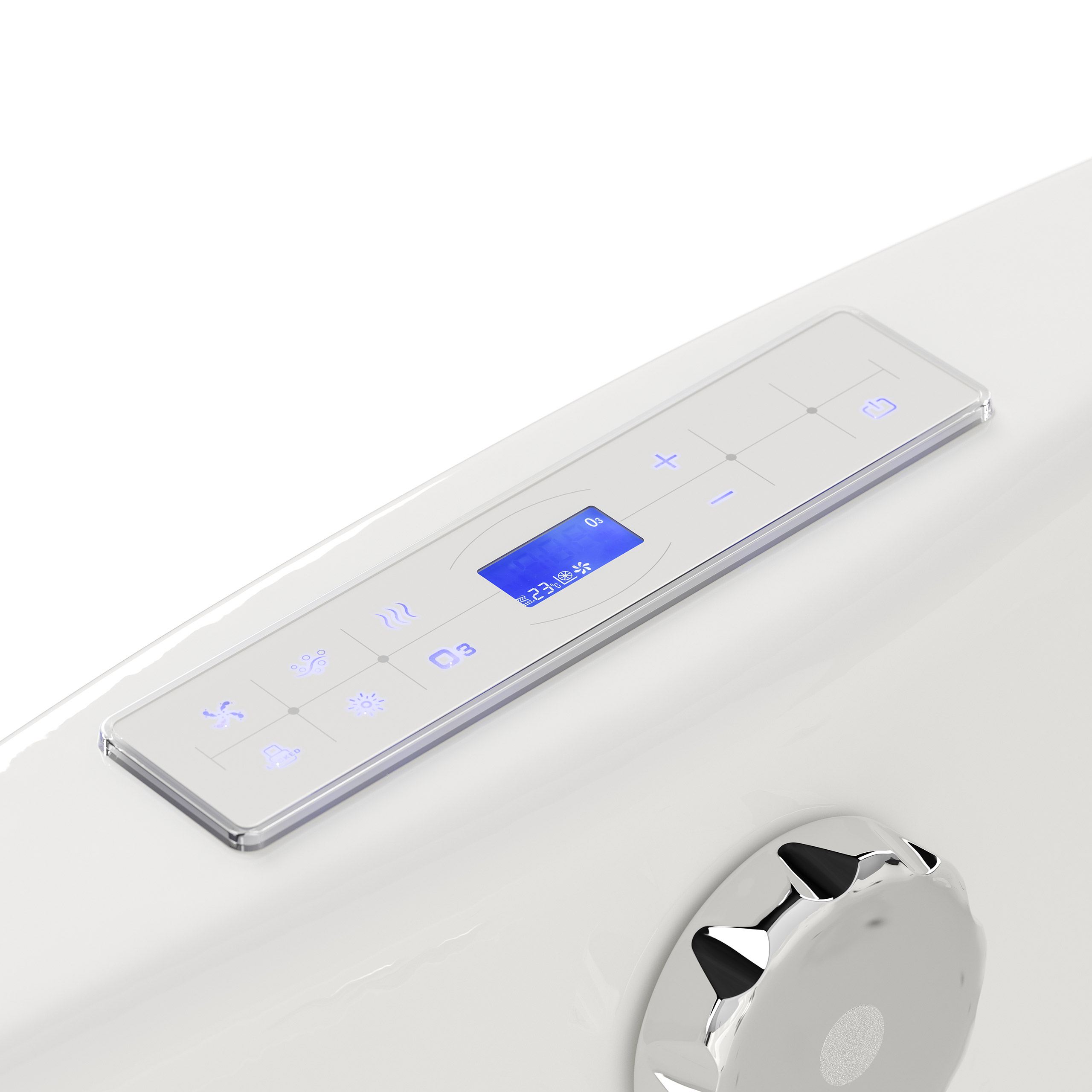 Deluxe Whirlpool Enjoy Ultra 150cm Made in Germany 80 Düsen & LED mit Armatur