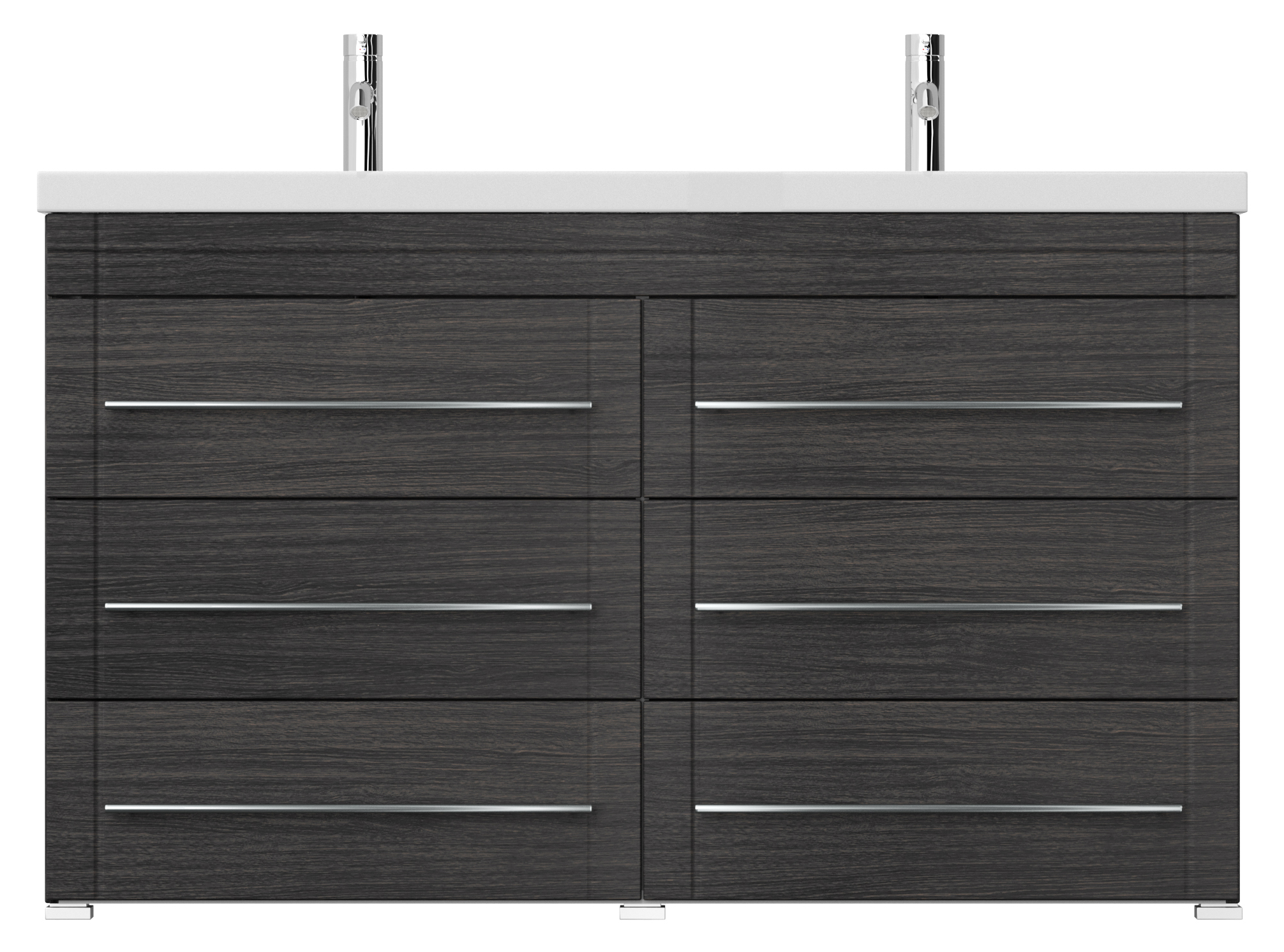 Stand Badmöbel Gallo Modern SoftClose anthrazit gemasert