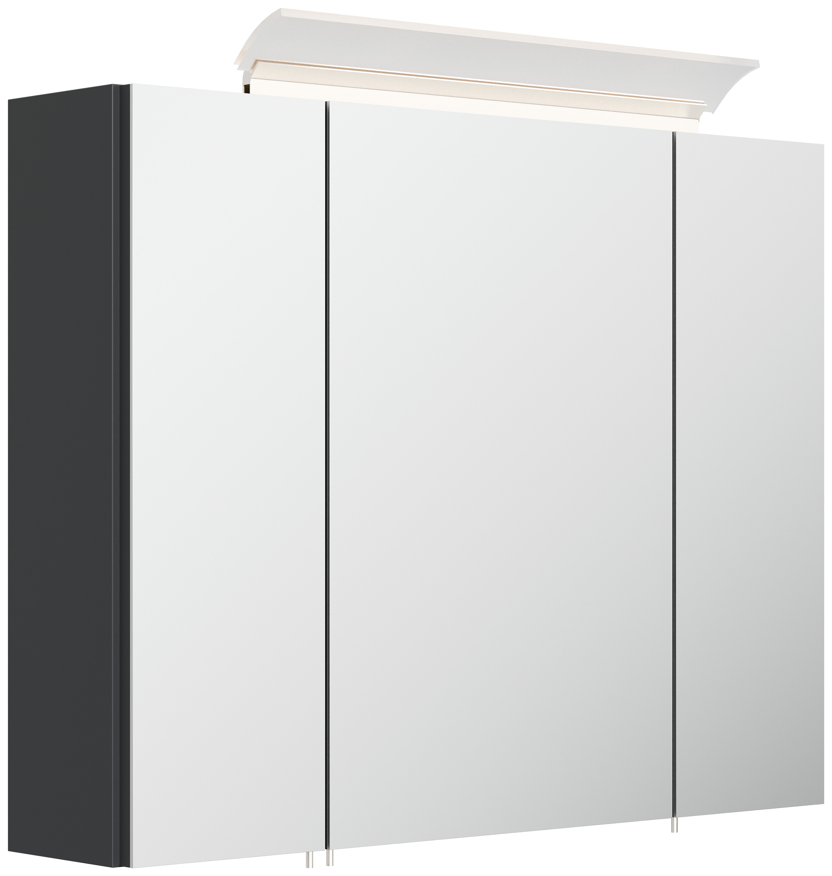 Badmöbelset Taifun 190cm 5tlg mit 2x Spiegelschrank & 2x Seitenschrank grafit