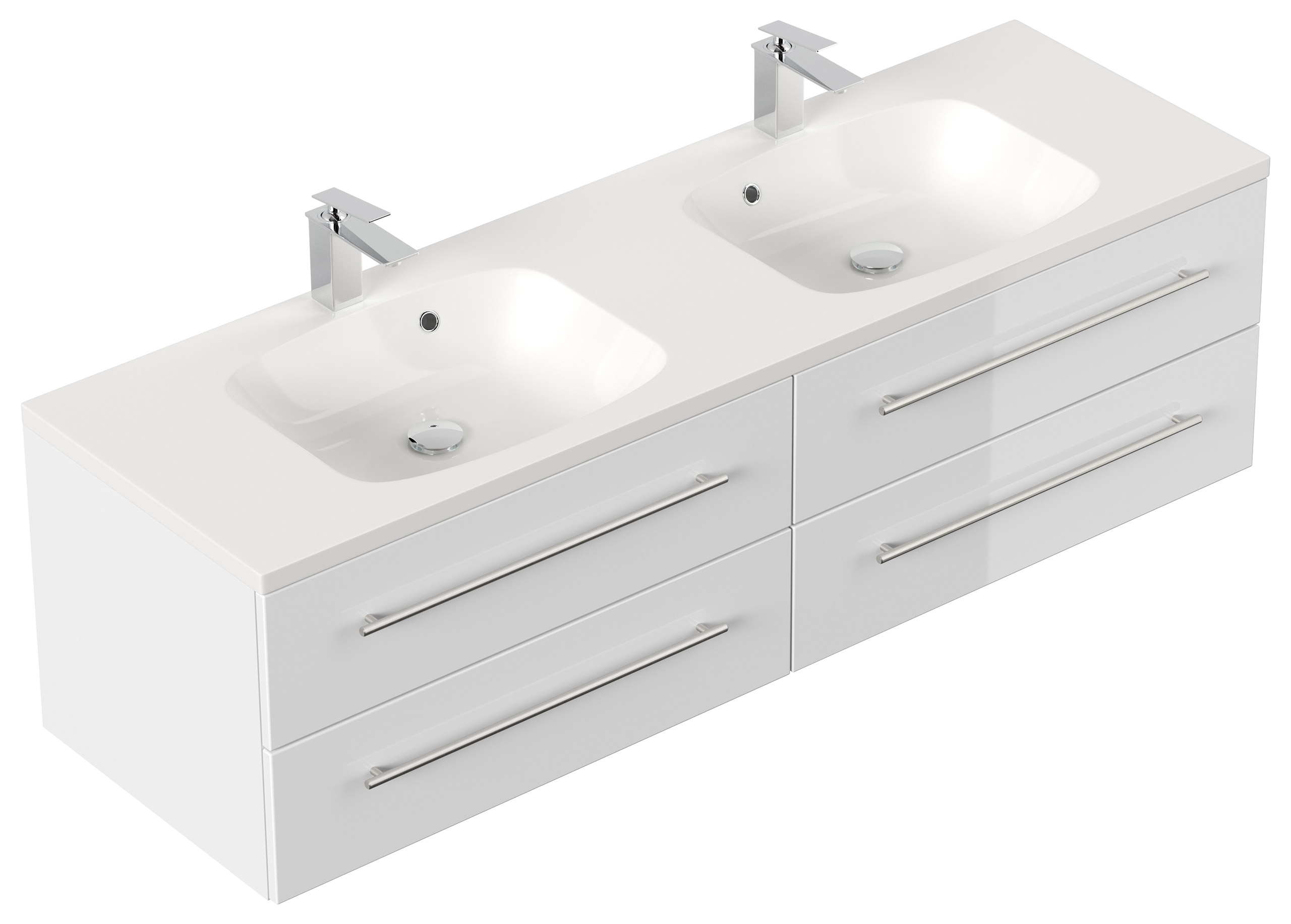 Badmöbel Colossos 160 SoftClose weiss hochglanz